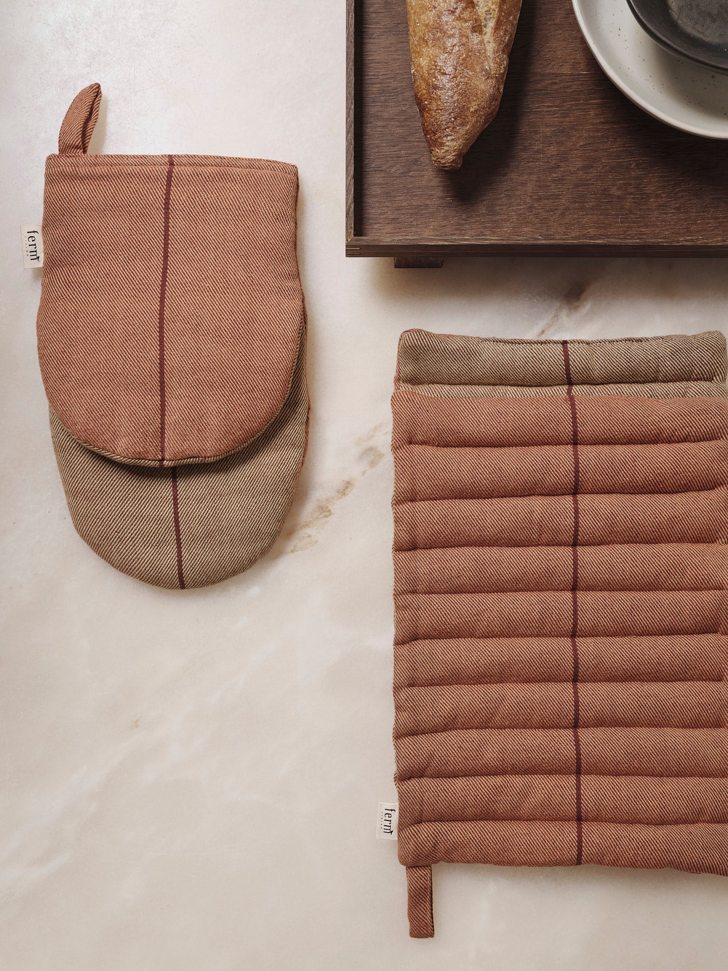 Ito Pot Holder & Oven Mitt Gift Set - Hazel - Image 2