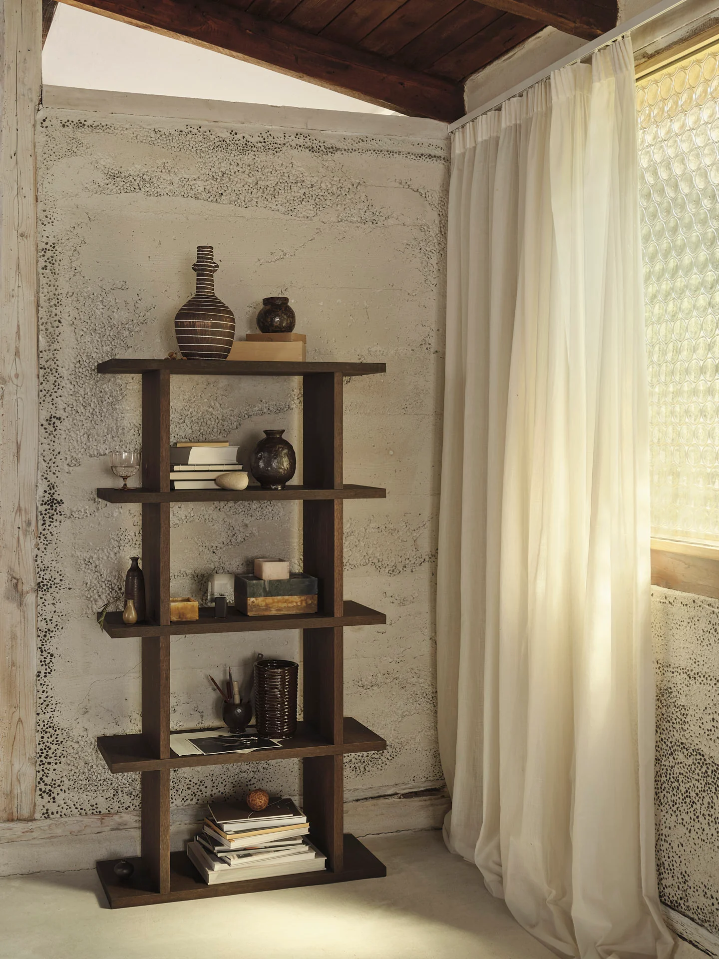 Kona Bookcase - 1x4 - Dark Stained Oak - Image 2