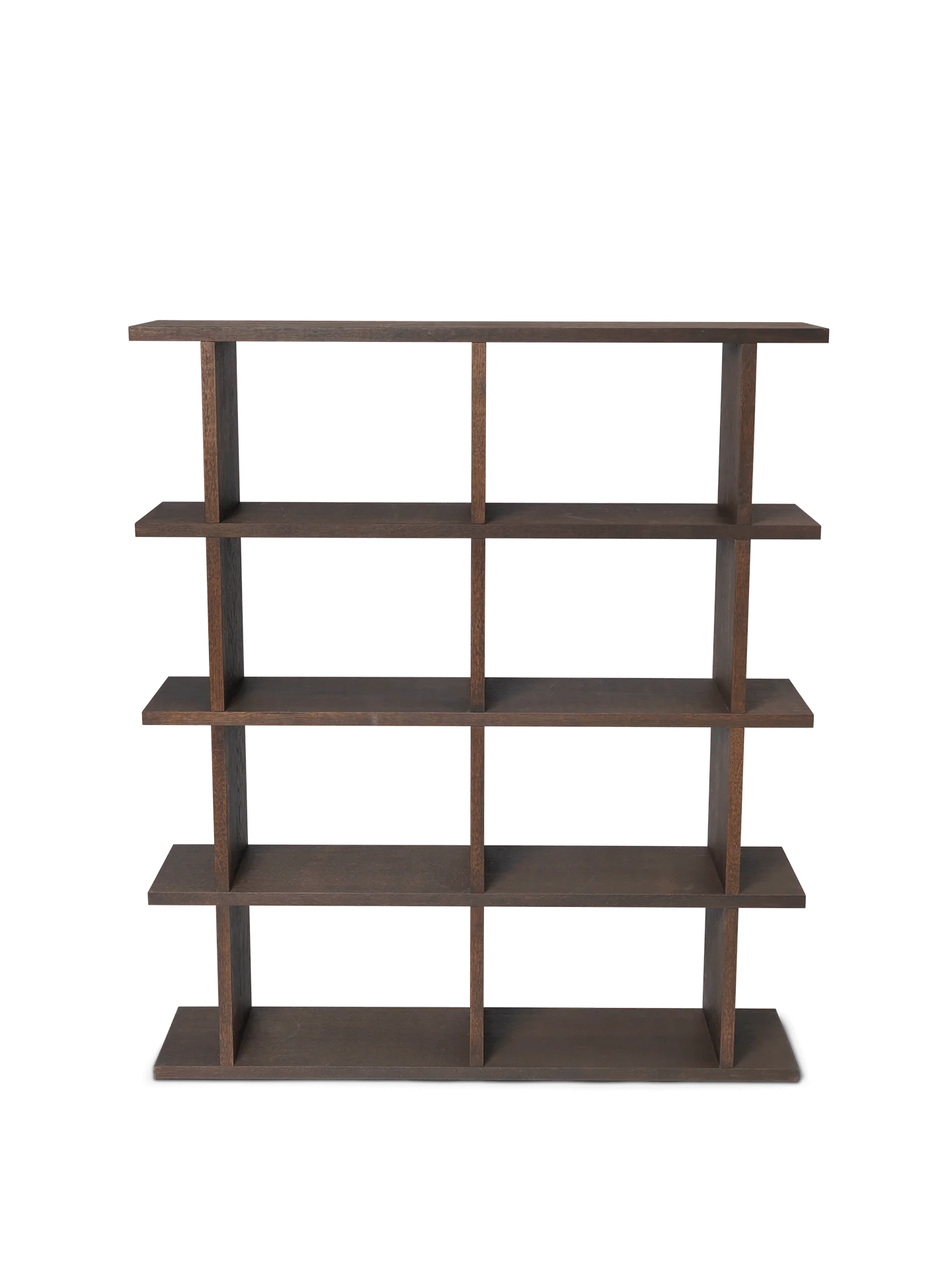 Kona Bookcase - 2x4 - Dark Stained Oak