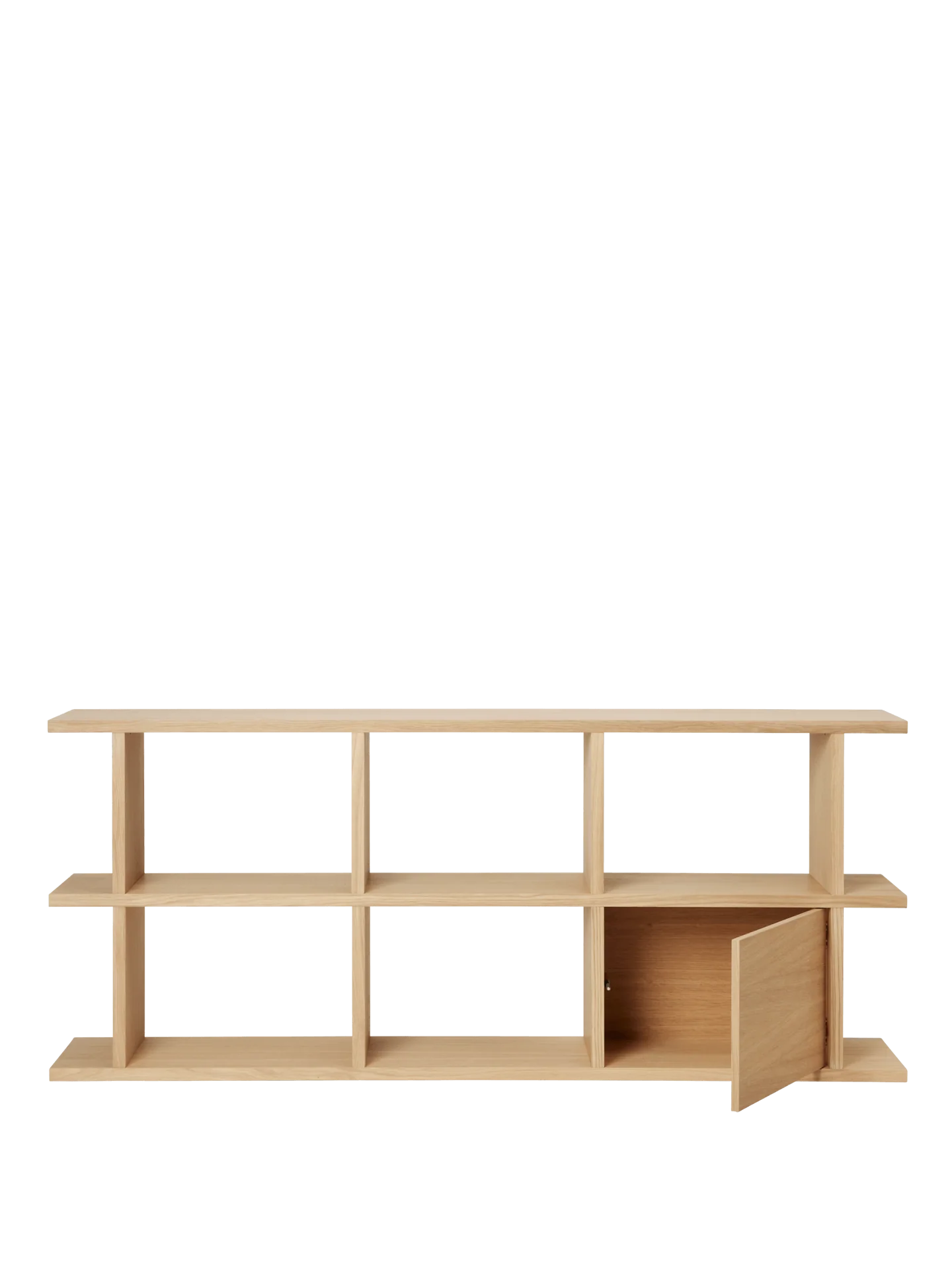 Kona Bookcase Cabinet Insert - Natural Oak Veneer - Image 2