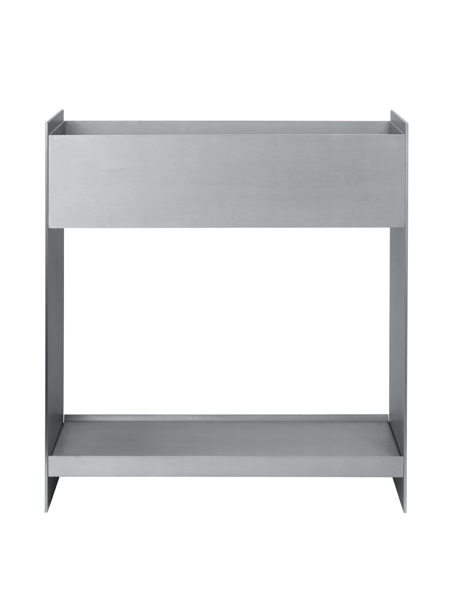 Lager Plant Box with Shelf - Aluminium