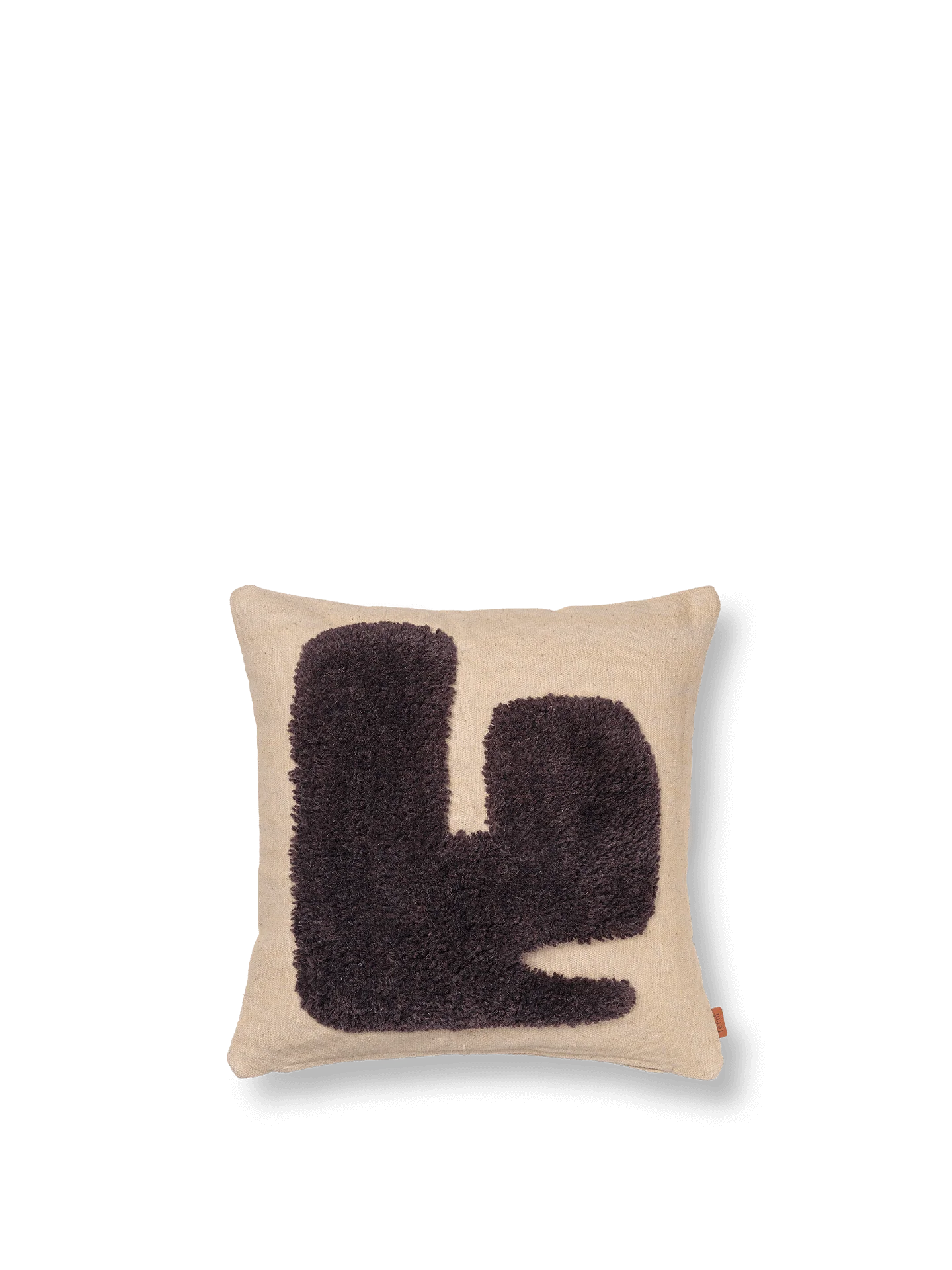 Lay Cushion - Sand/Dark Brown