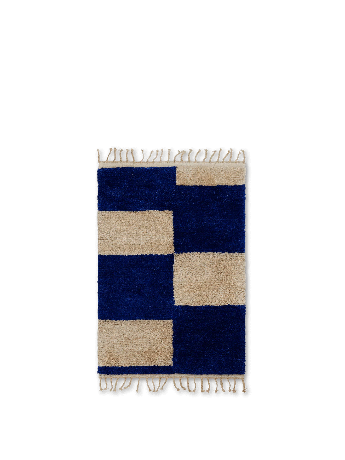 Mara Knotted Rug - Bright Blue/Off-White - Image 3