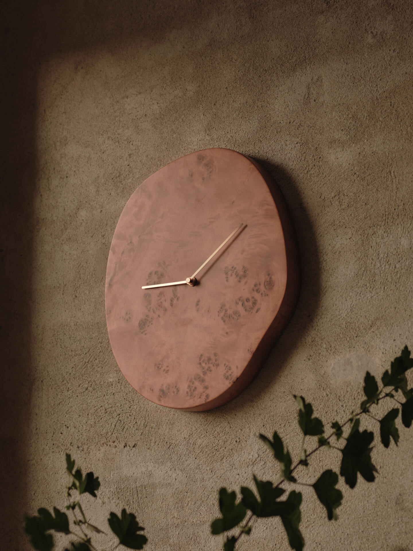 Melt Wall Clock - Dark Stained Burl - Image 2