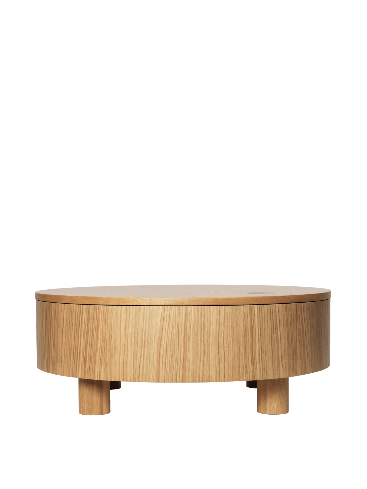 Olles Storage Table - Ø80 - Natural Oak Veneer - Image 4