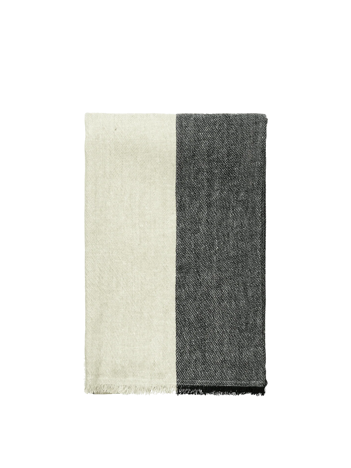 Pila Linen Throw - Black/Elm Green - Image 3