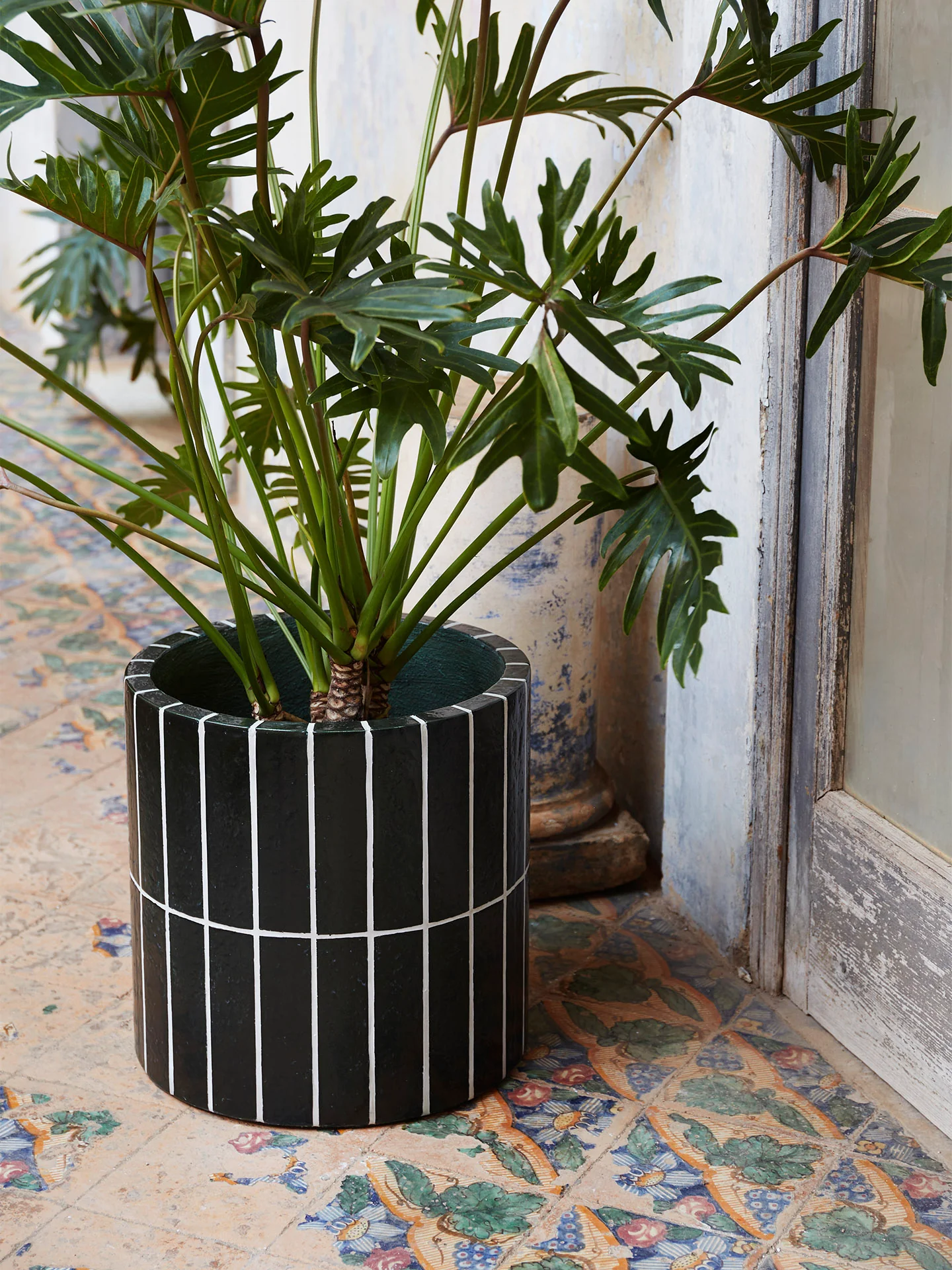 Pillar Plant Pot - Dark Green - Image 2