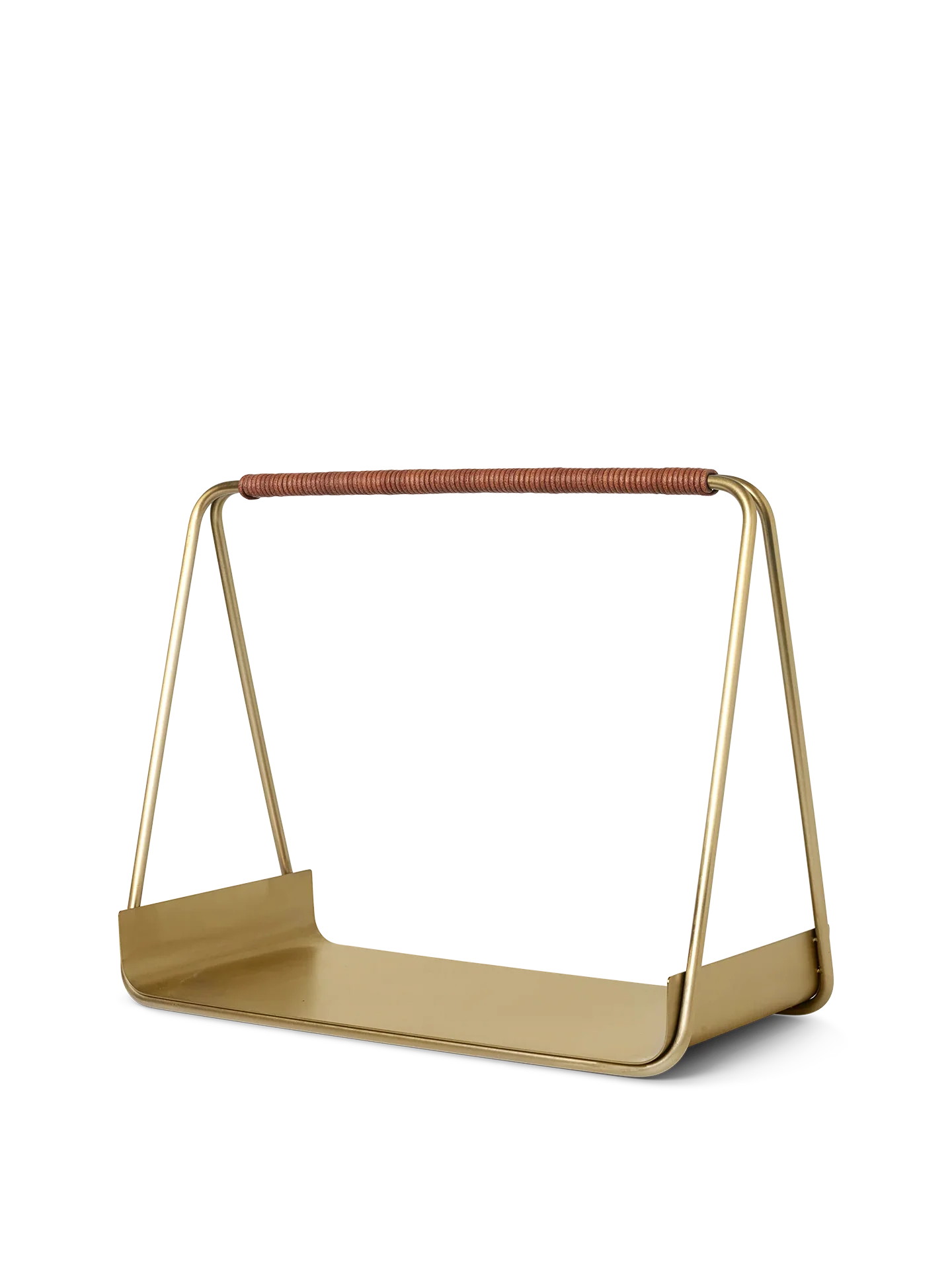 Port Wood Basket - Brass