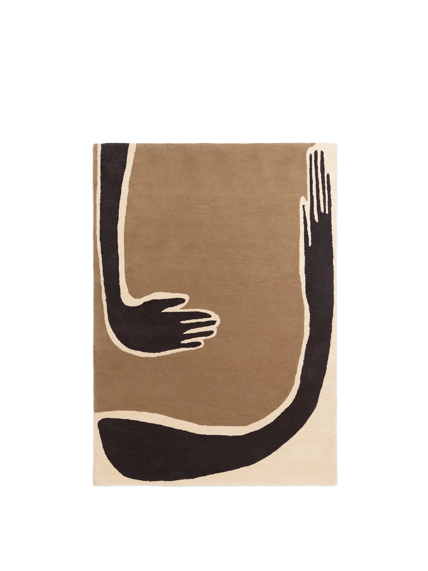 Pose Tufted Rug - Dark Coffee/Off-white