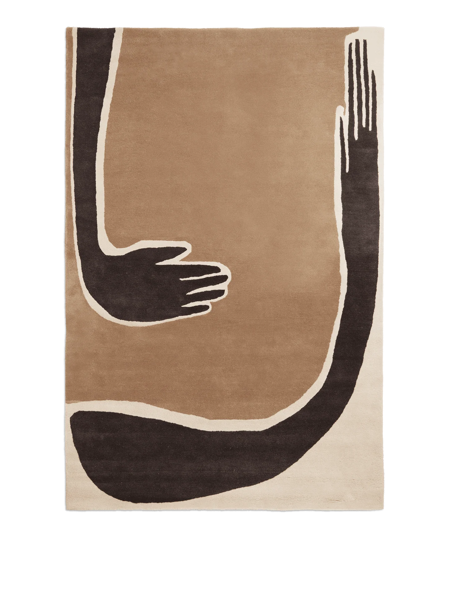 Pose Tufted Rug - Dark Coffee/Off-white - Image 2