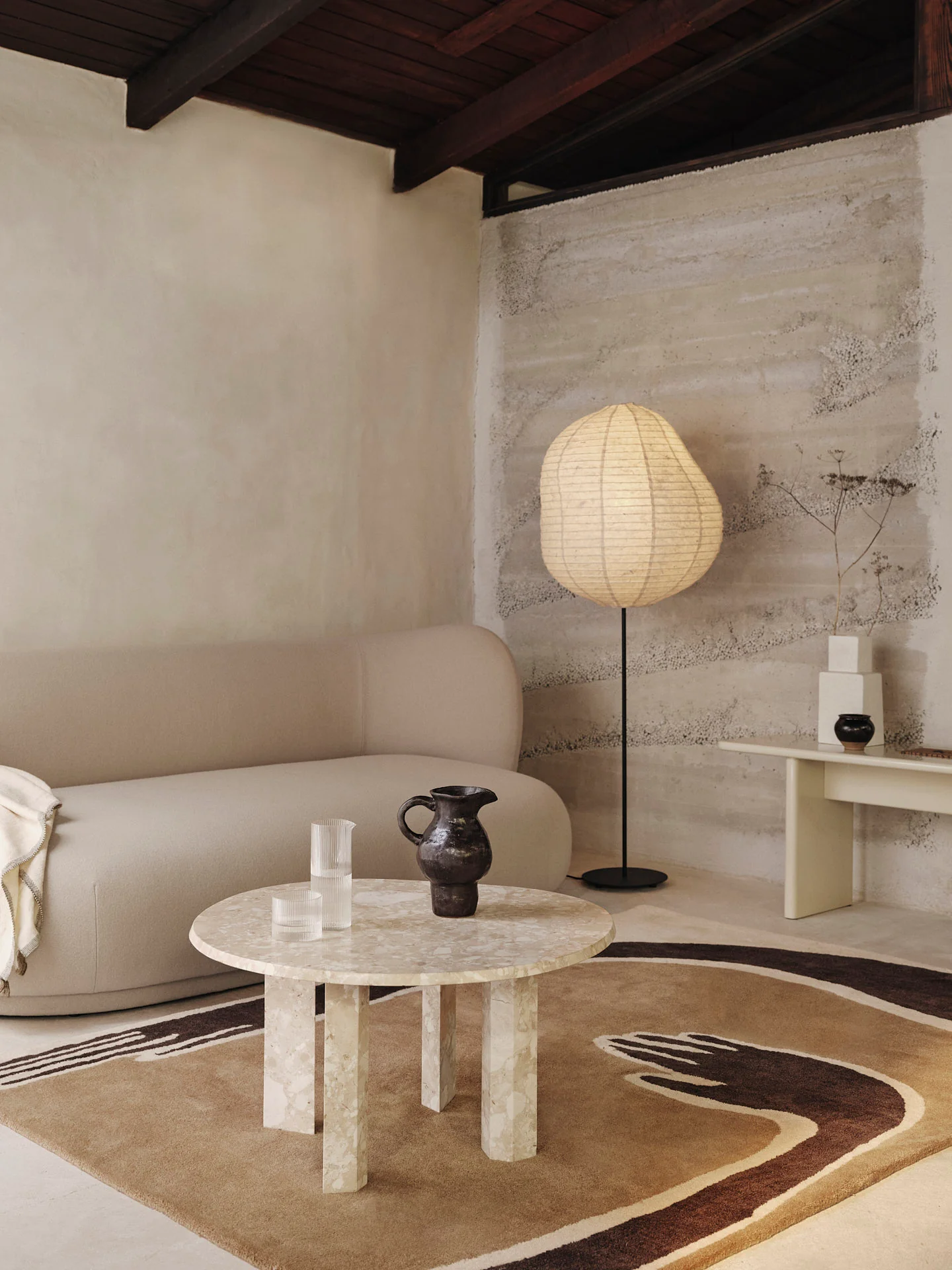 Pose Tufted Rug - Dark Coffee/Off-white - Image 4