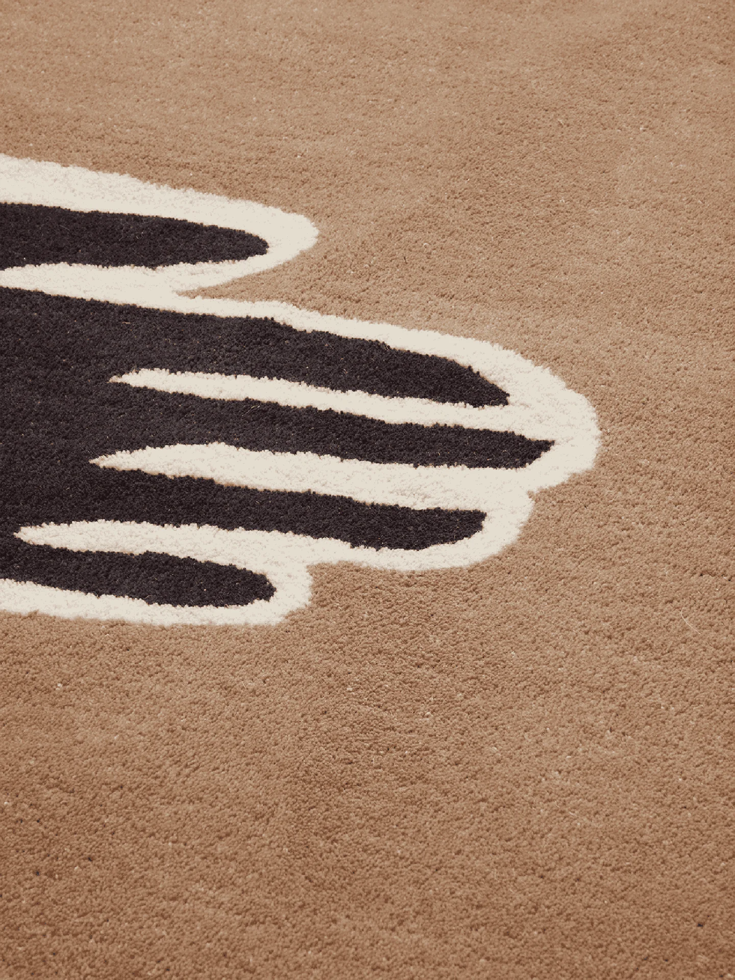 Pose Tufted Rug - Dark Coffee/Off-white - Image 5