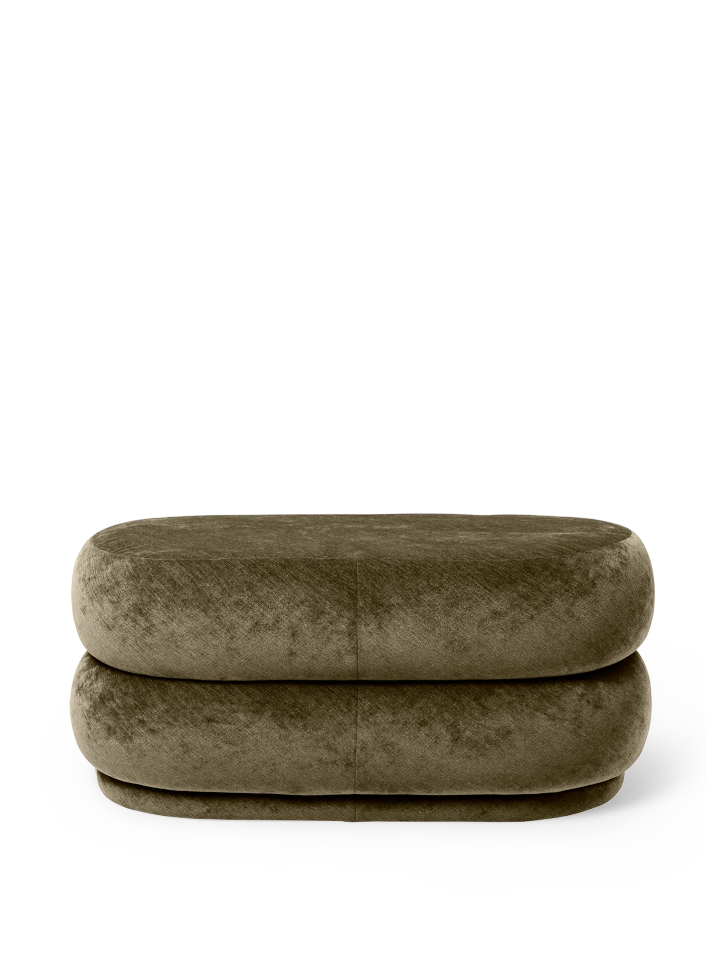 Pouf Oval - Faded Velvet - Forest - US