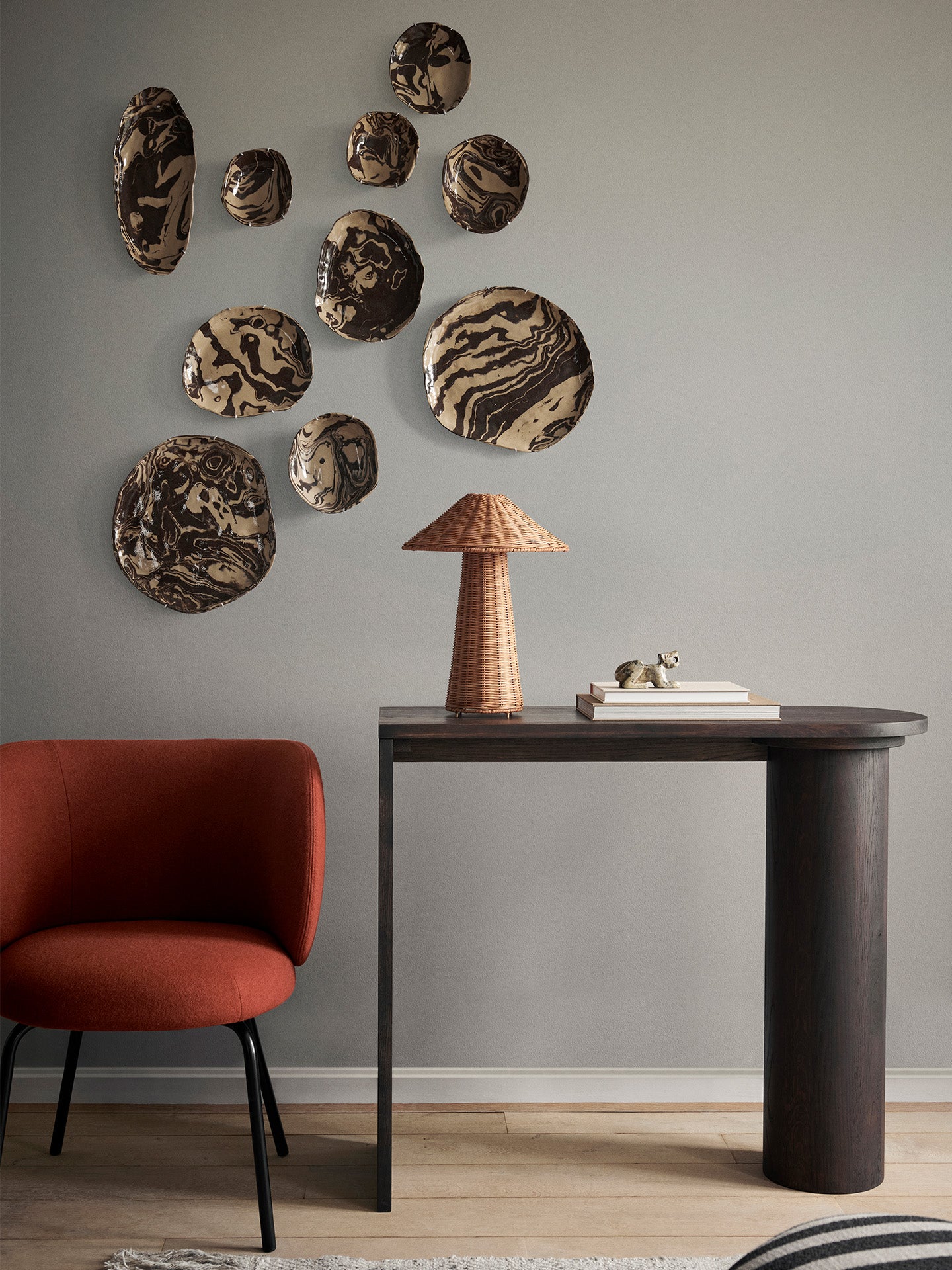 Pylo Console Table - Dark Stained Oak - Image 2