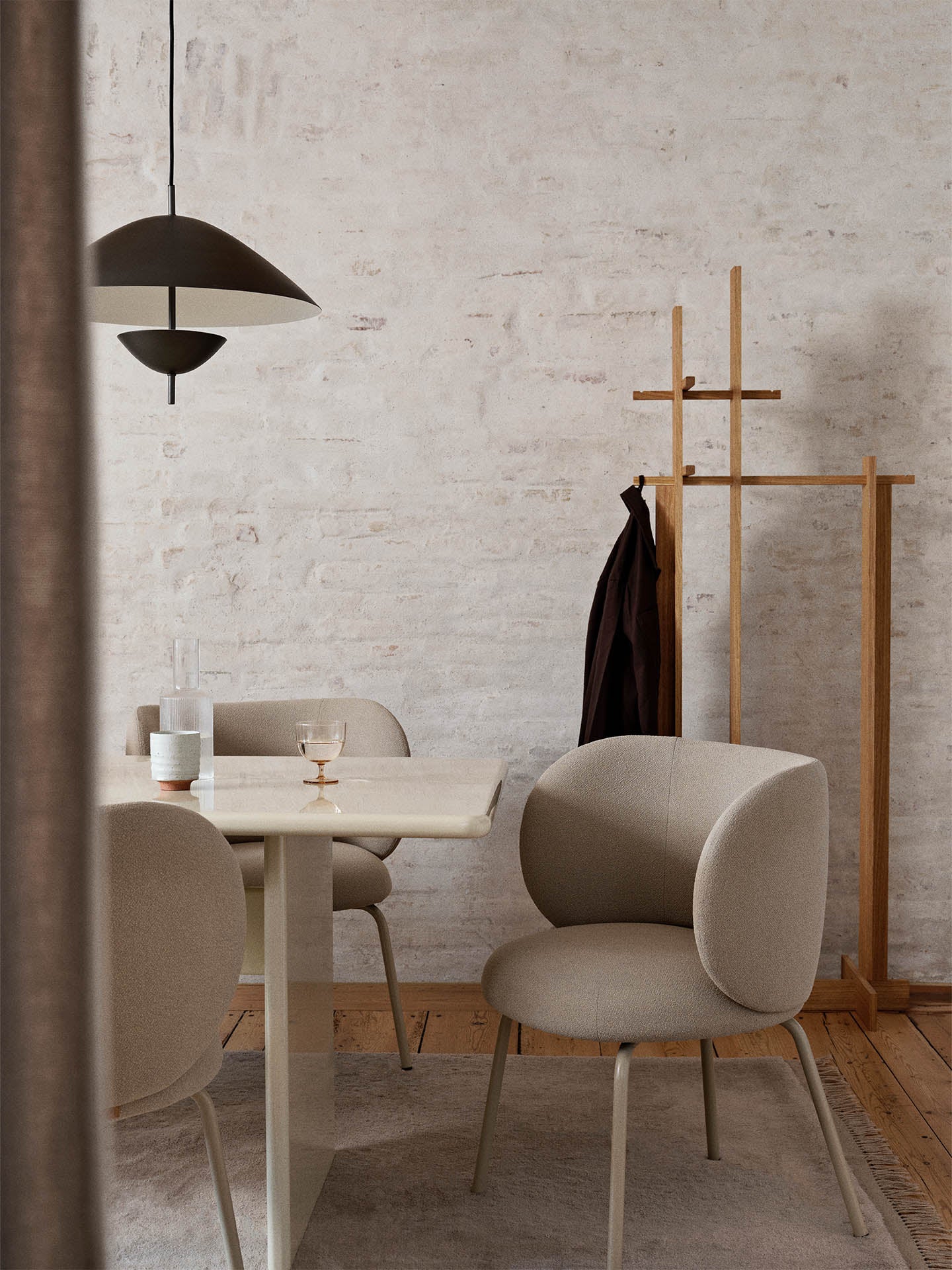 Rico Dining Chair - Cashmere - Bouclé - Off-White - US - Image 2