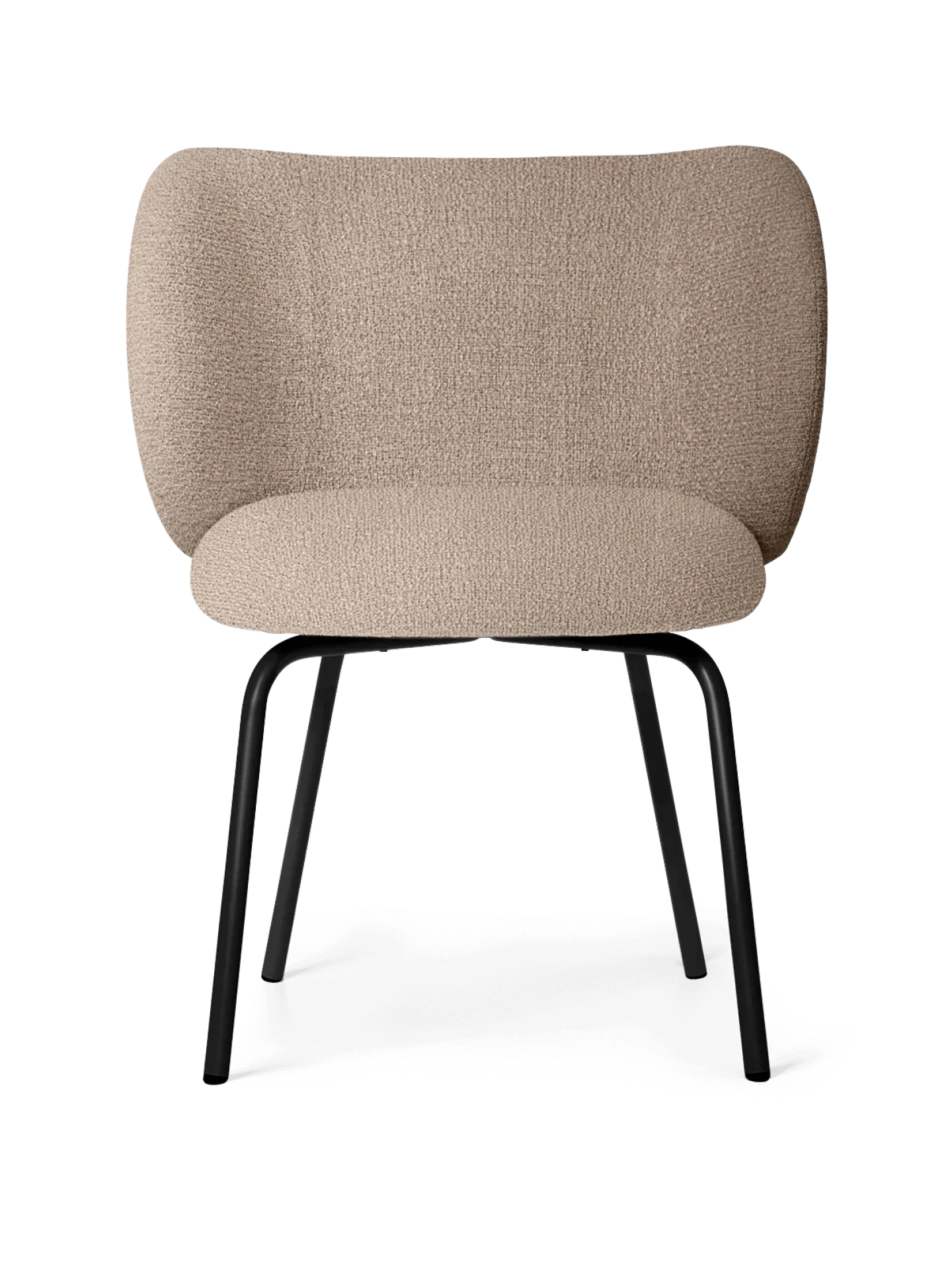 Rico Dining Chair - Black - Bouclé - Sand - US