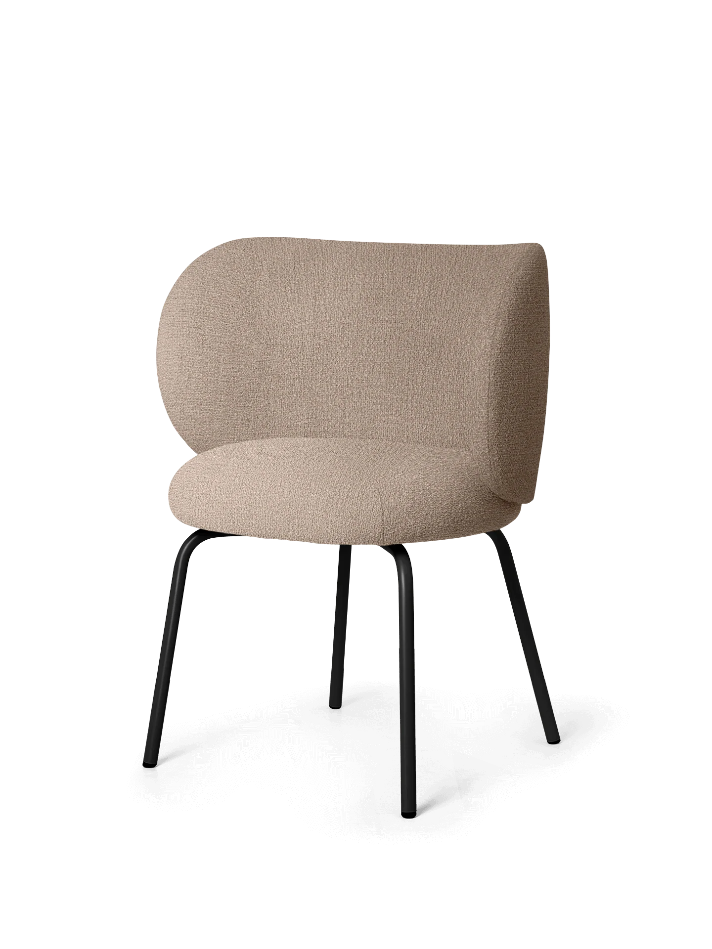 Rico Dining Chair - Black - Bouclé - Sand - US - Image 2
