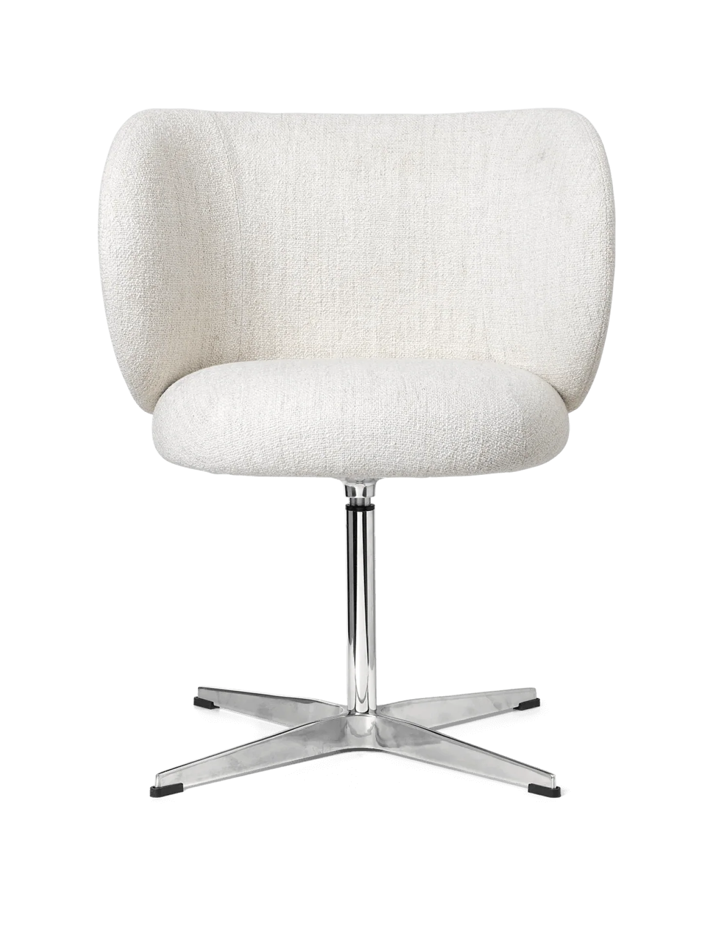 Rico Dining Chair - Swivel - Bouclé - Off-White - US