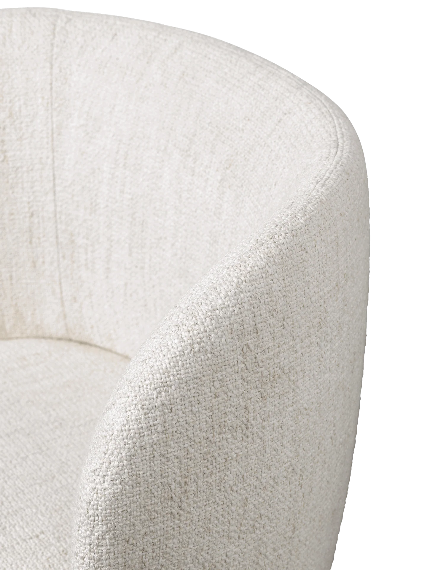 Rico Dining Chair - Swivel - Bouclé - Off-White - US - Image 4