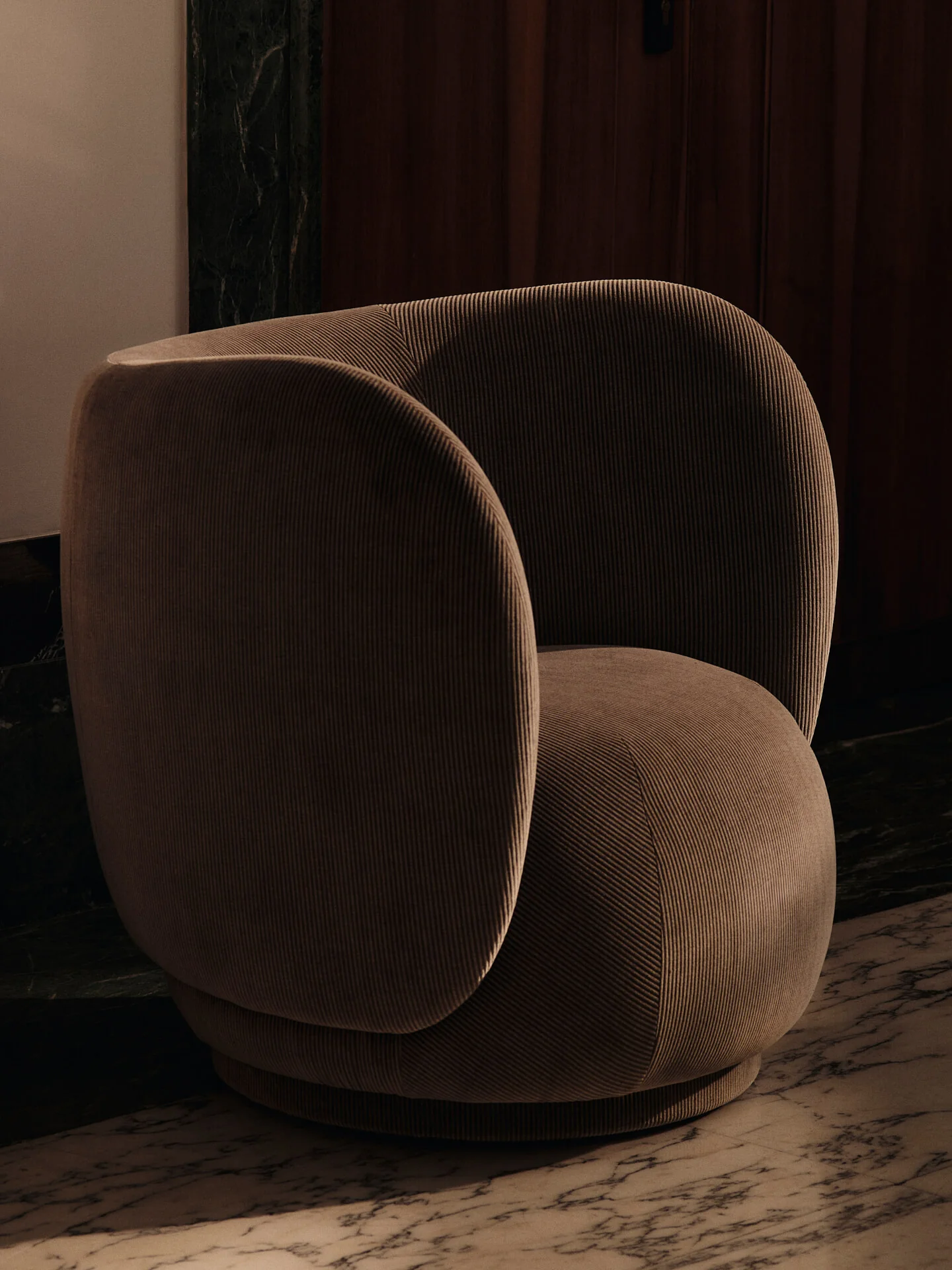 Rico Lounge Chair - Devoré Velvet - Flint Grey - US - Image 2