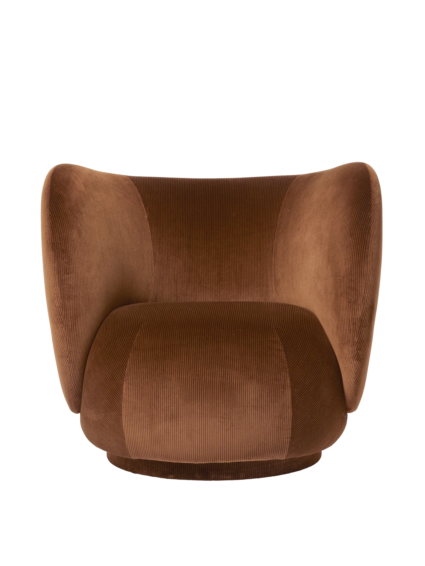 Rico Lounge Chair - Devoré Velvet - Rust - US