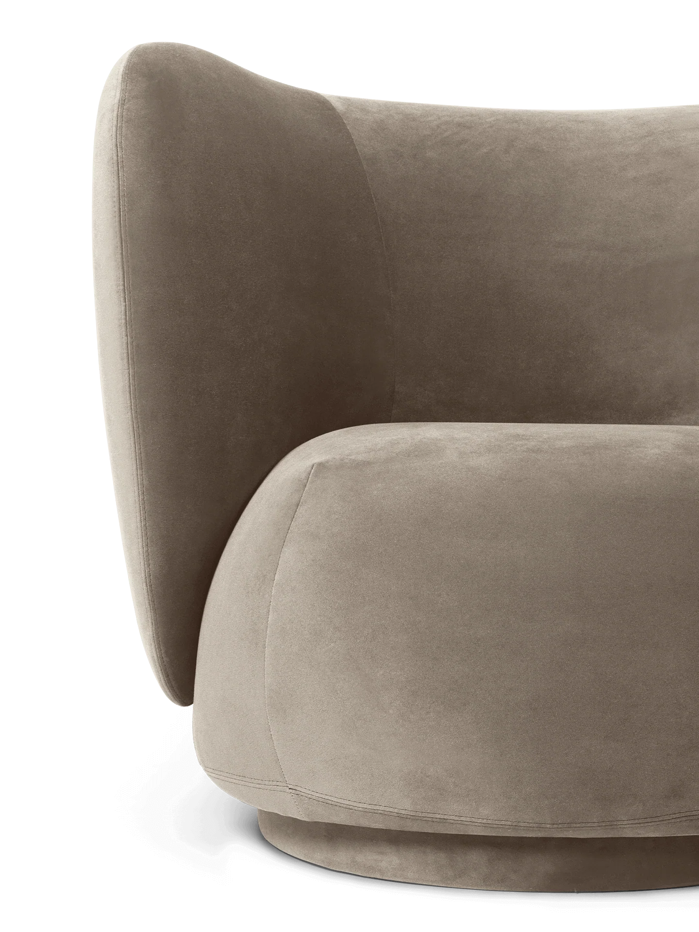 Rico Lounge Chair - Rich Velvet - Beige - US - Image 2