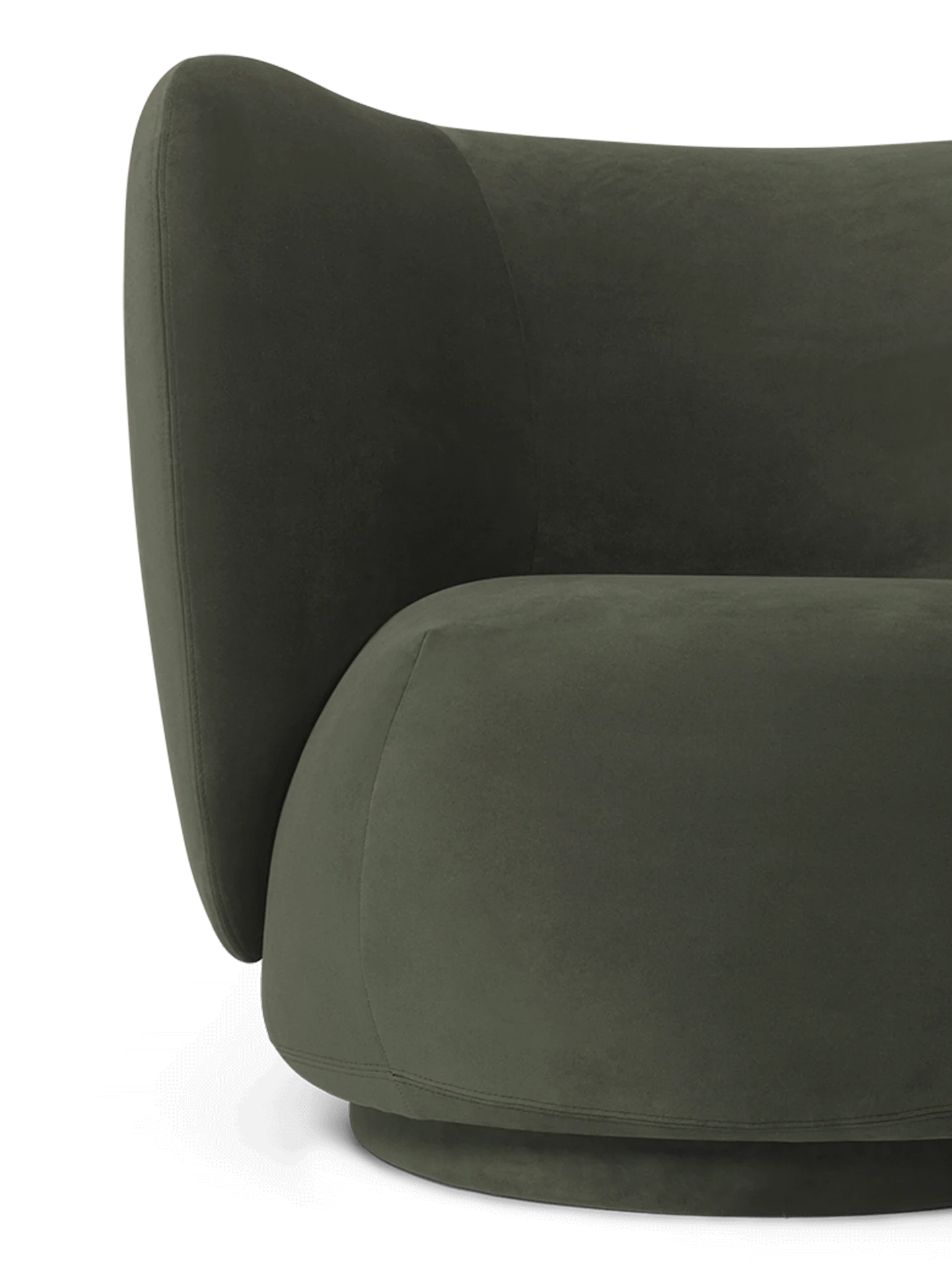 Rico Lounge Chair - Rich Velvet - Pine - US - Image 2