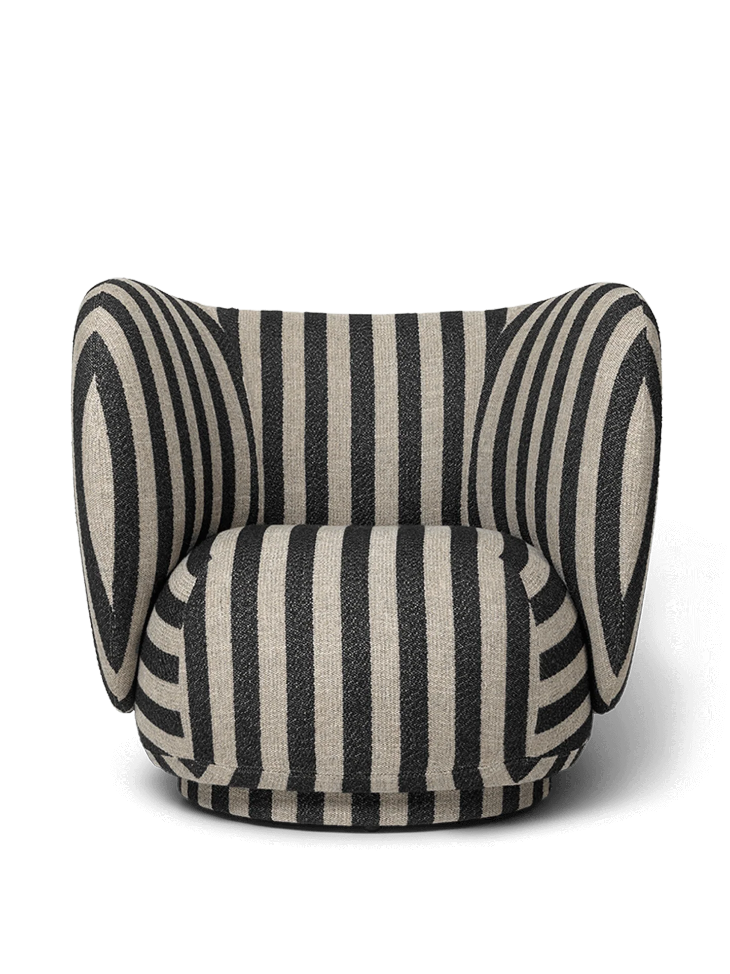 Rico Lounge Chair - Swivel - Louisiana - Sand/Black - US