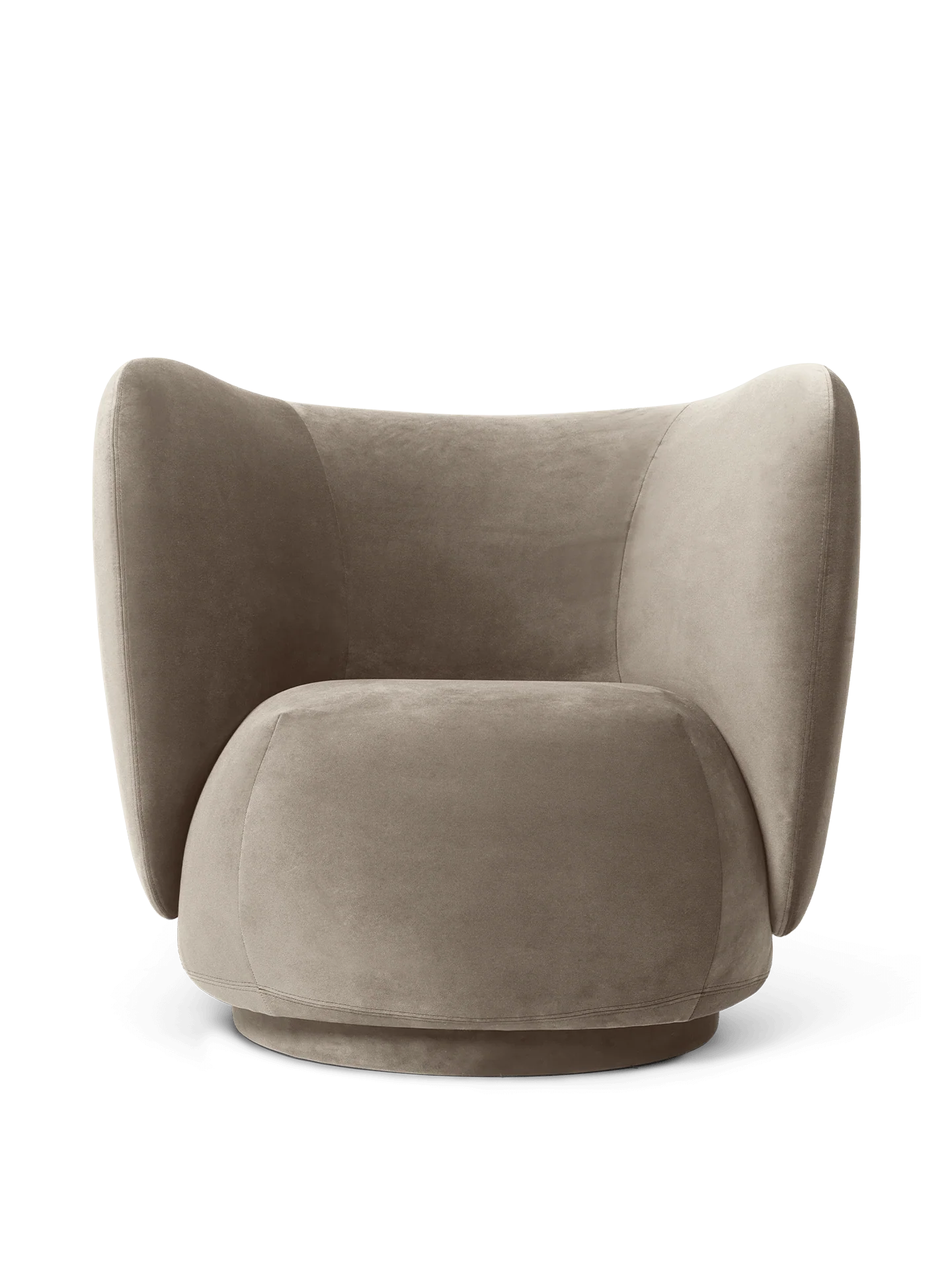 Rico Lounge Chair - Swivel - Rich Velvet - Beige - US