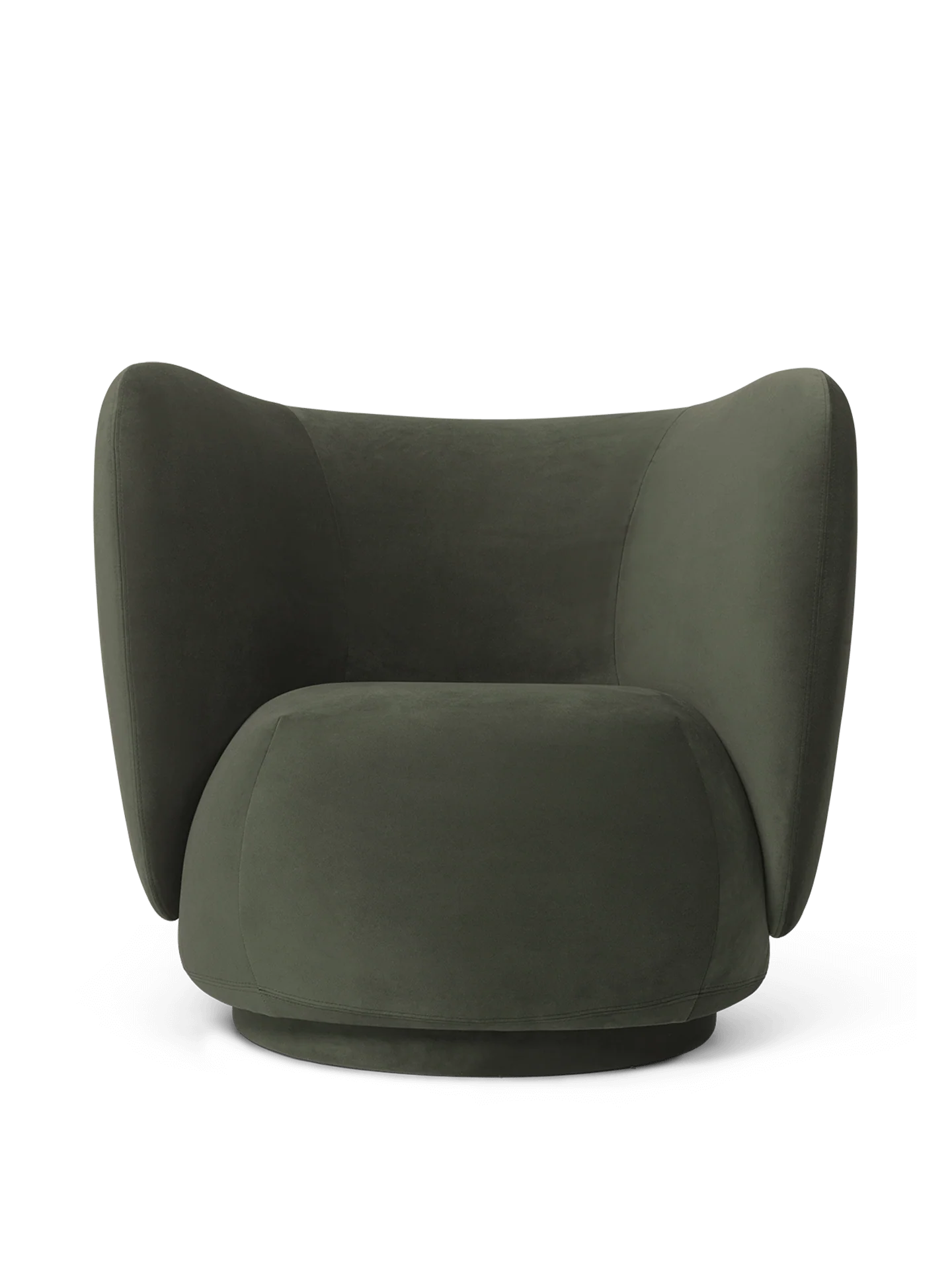 Rico Lounge Chair - Swivel - Rich Velvet - Pine - US