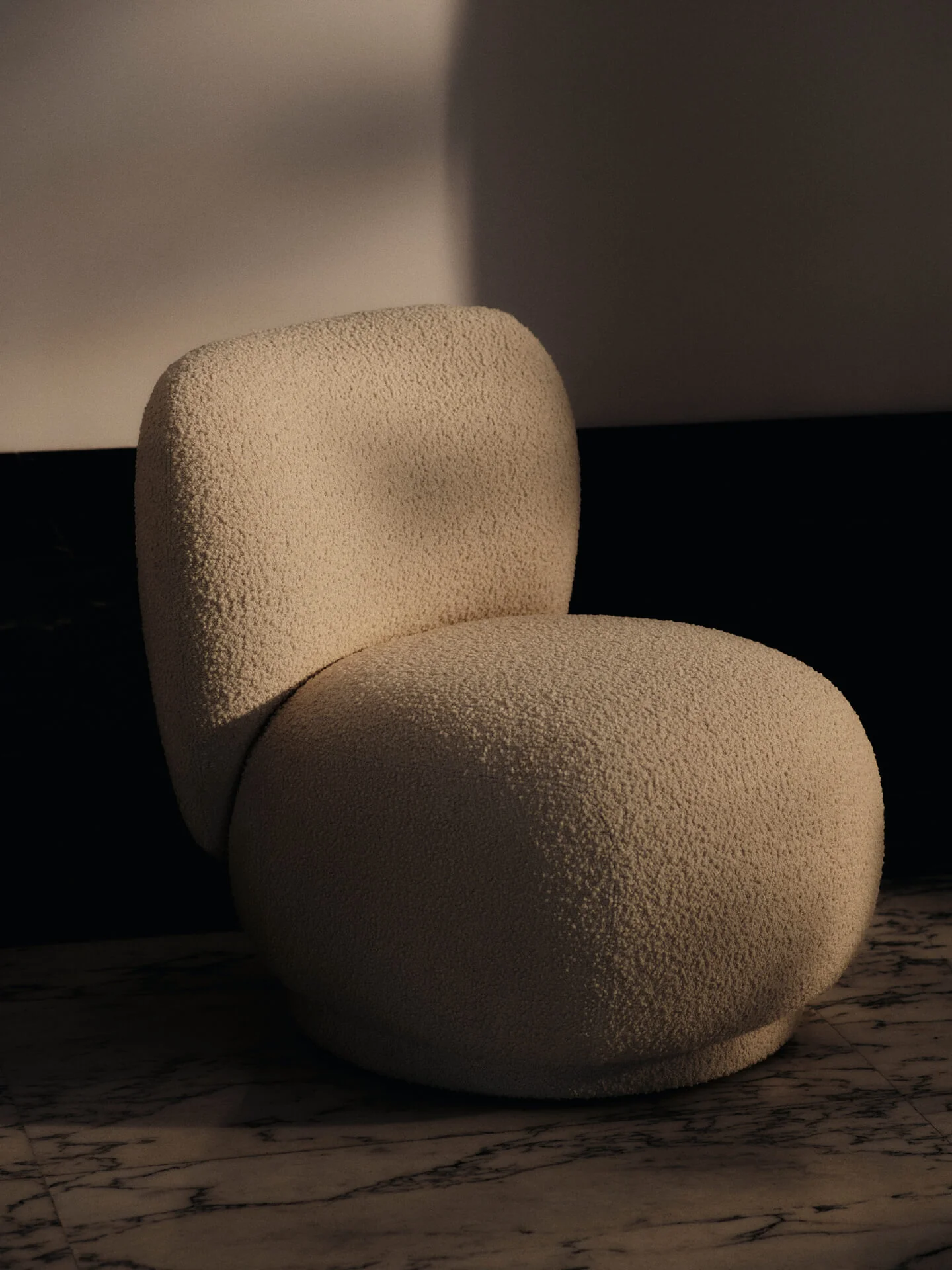 Rico Piccolo Lounge Chair - Nordic Bouclé - Off-White - US - Image 2