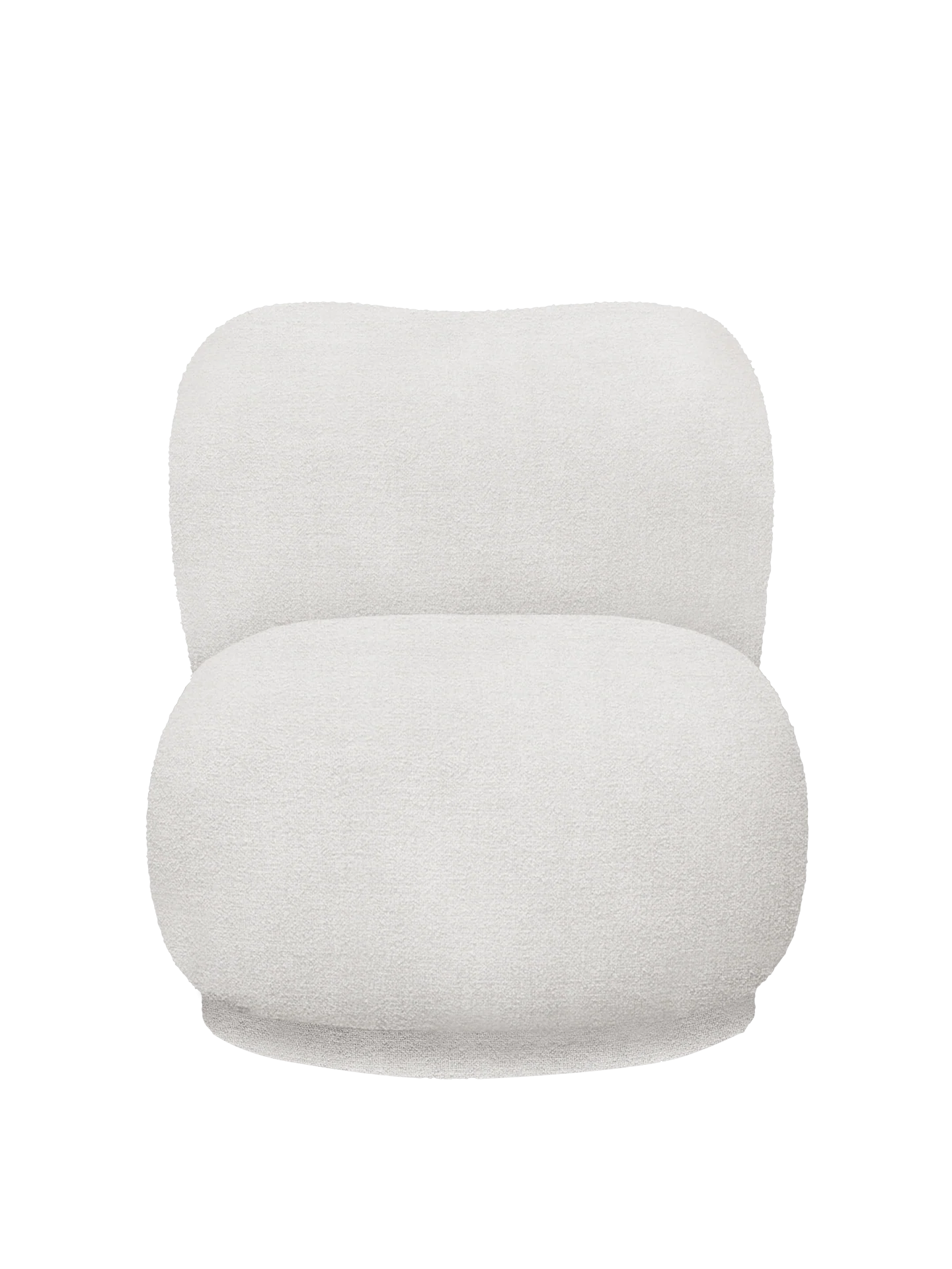 Rico Piccolo Lounge Chair - Swivel - Bouclé - Off-White - US