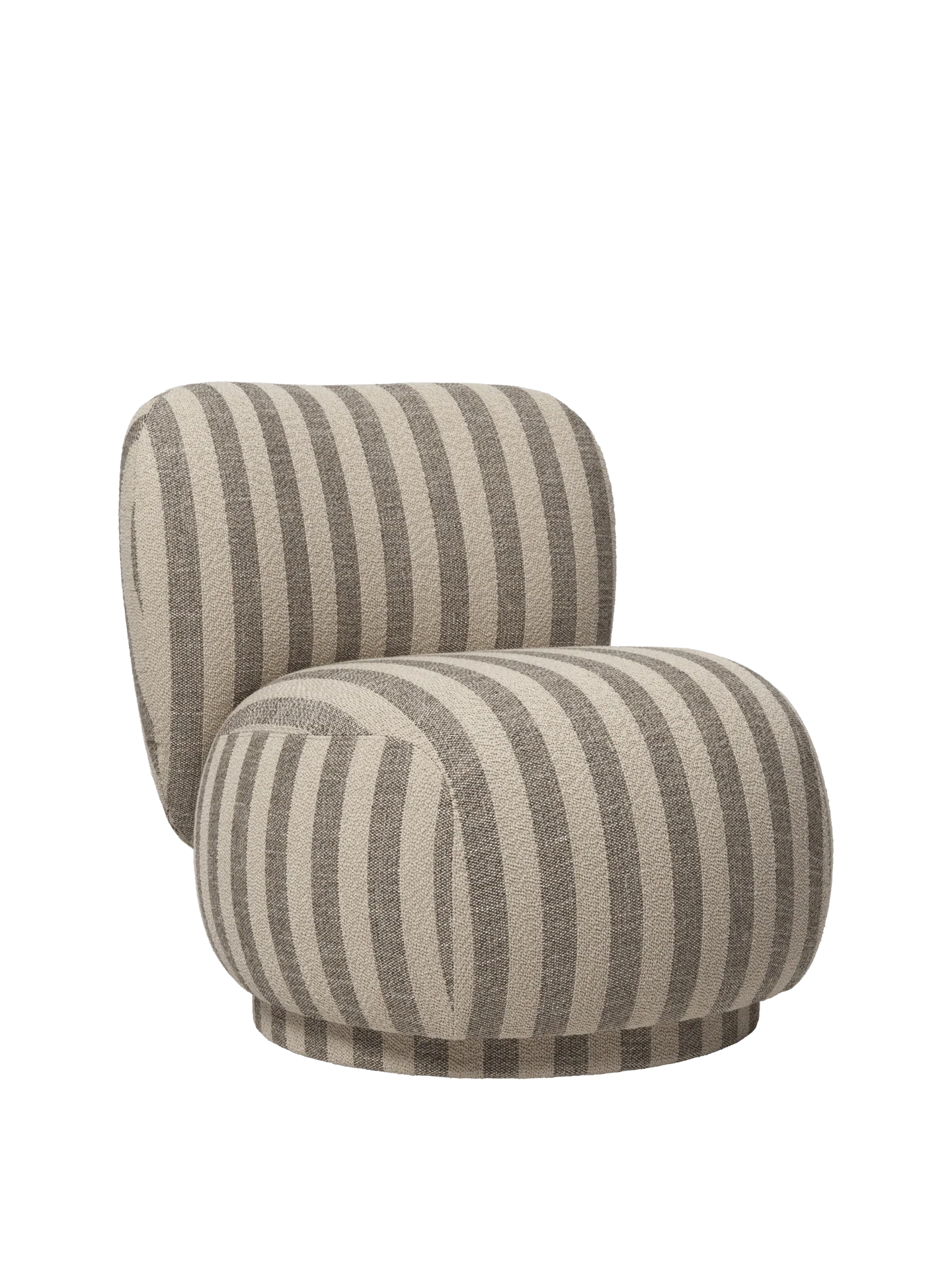 Rico Piccolo Lounge Chair - Swivel - Louisiana - Sand/Off-White - US - Image 2
