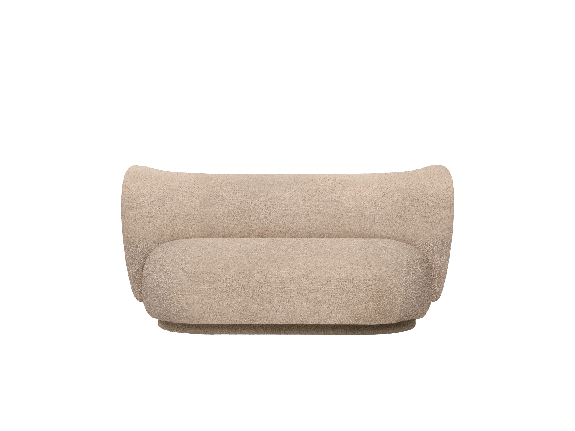 Rico Sofa 2-seater - Raw Bouclé - Natural - US
