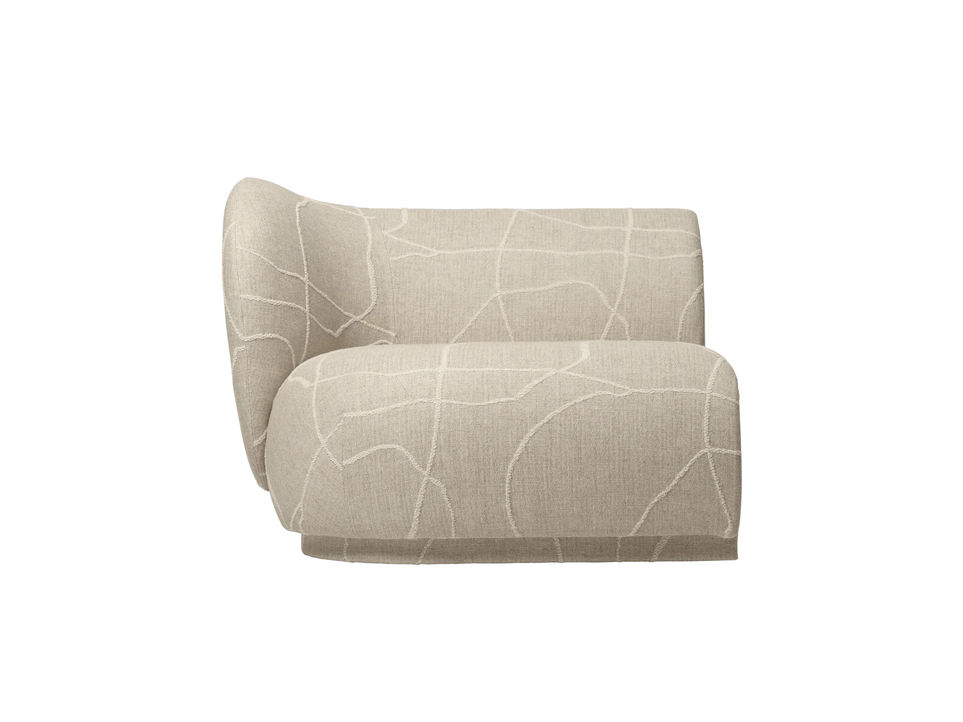 Rico Sofa Armrest Left - Can Lis - Sand/Off-White - US