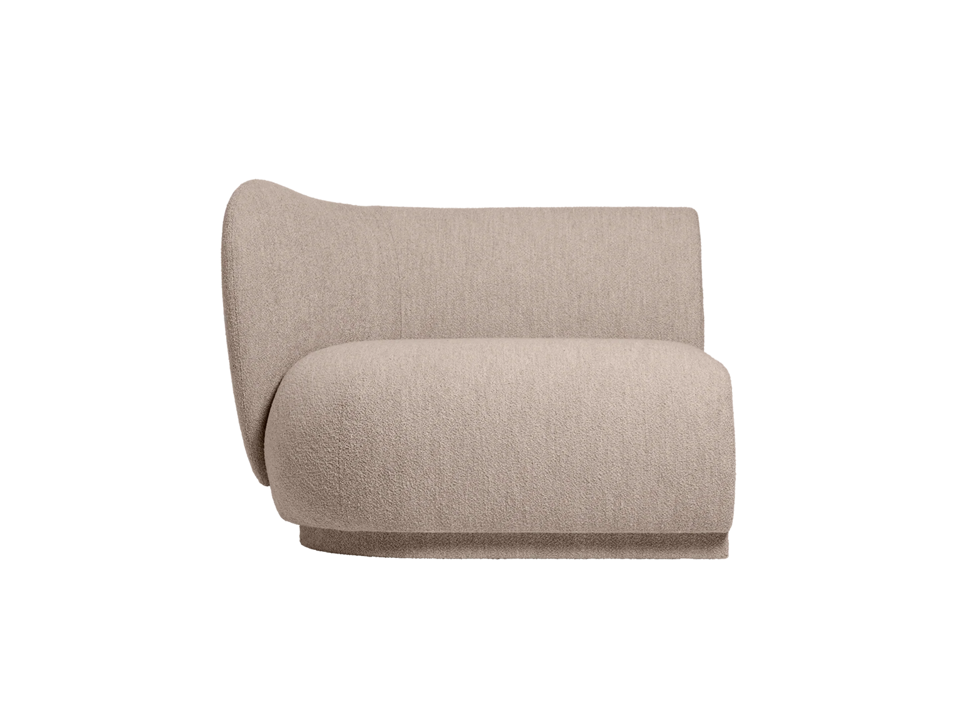 Rico Sofa Armrest Left - Soft Bouclé - Natural - US