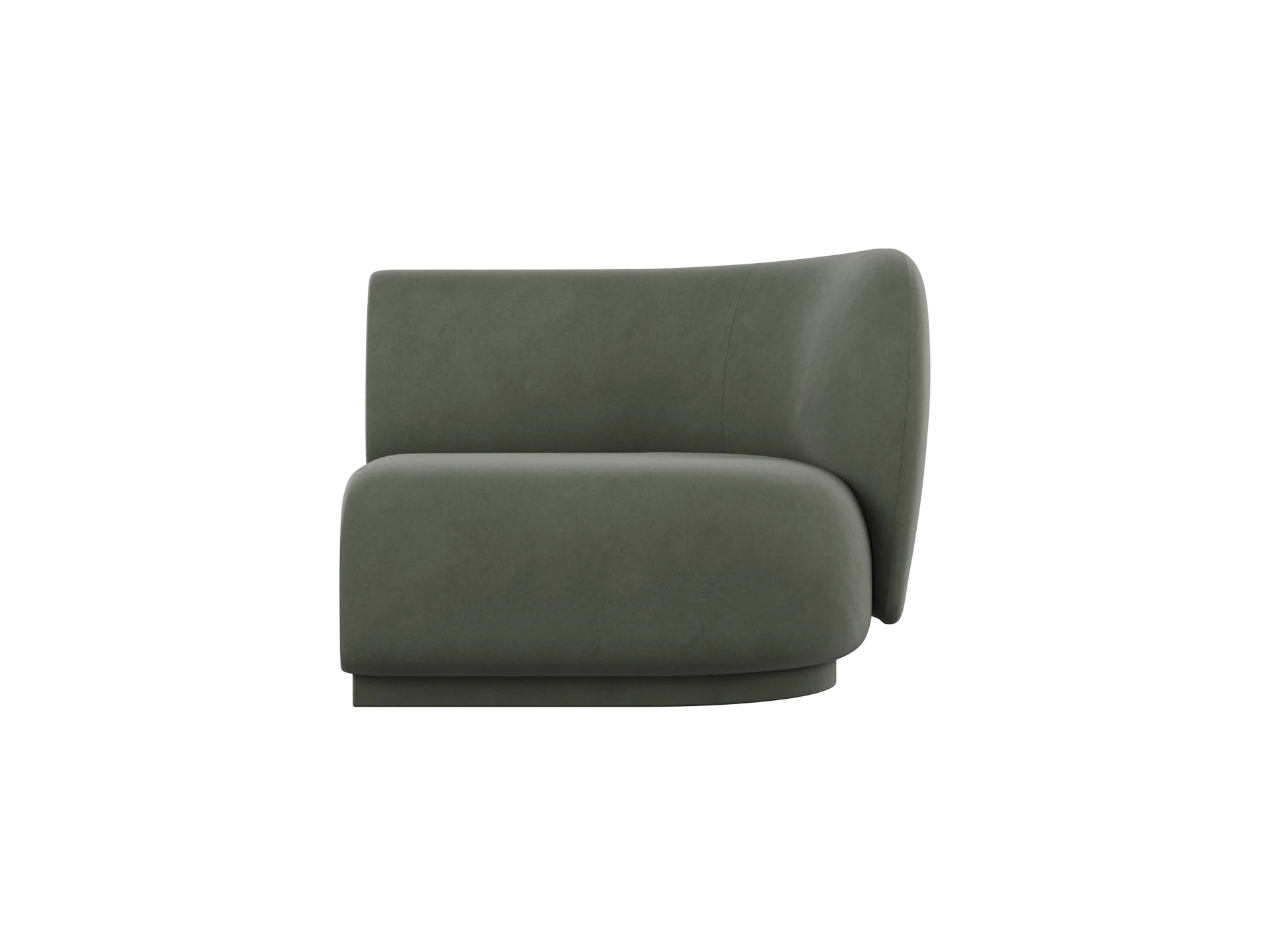 Rico Sofa Armrest Right - Rich Velvet - Pine - US