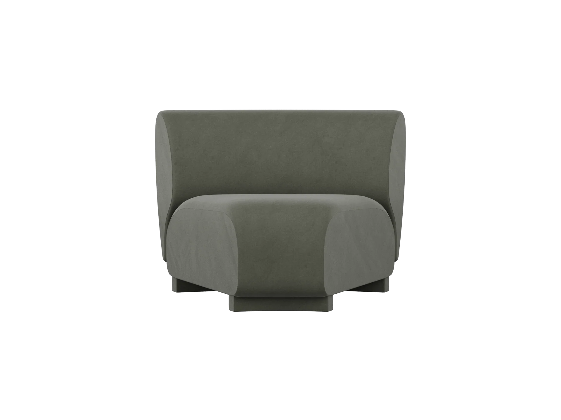 Rico Sofa Corner - Narrow - Rich Velvet - Pine - US