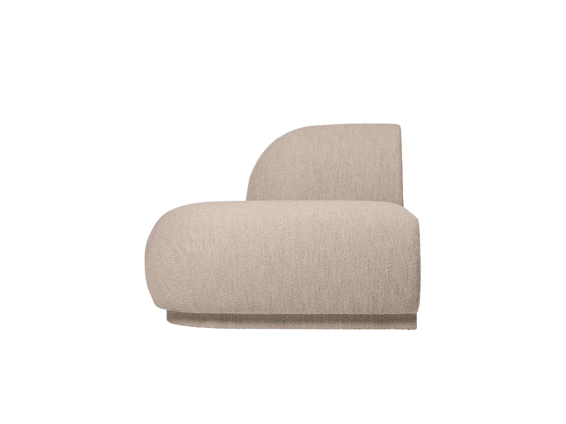 Rico Sofa Open End Left - Soft Bouclé - Natural - US