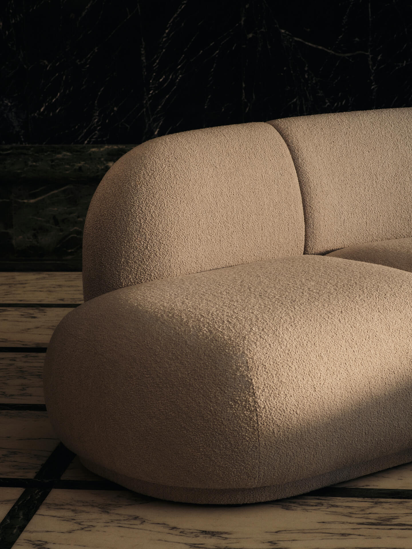 Rico Sofa Open End Left - Soft Bouclé - Natural - US - Image 4