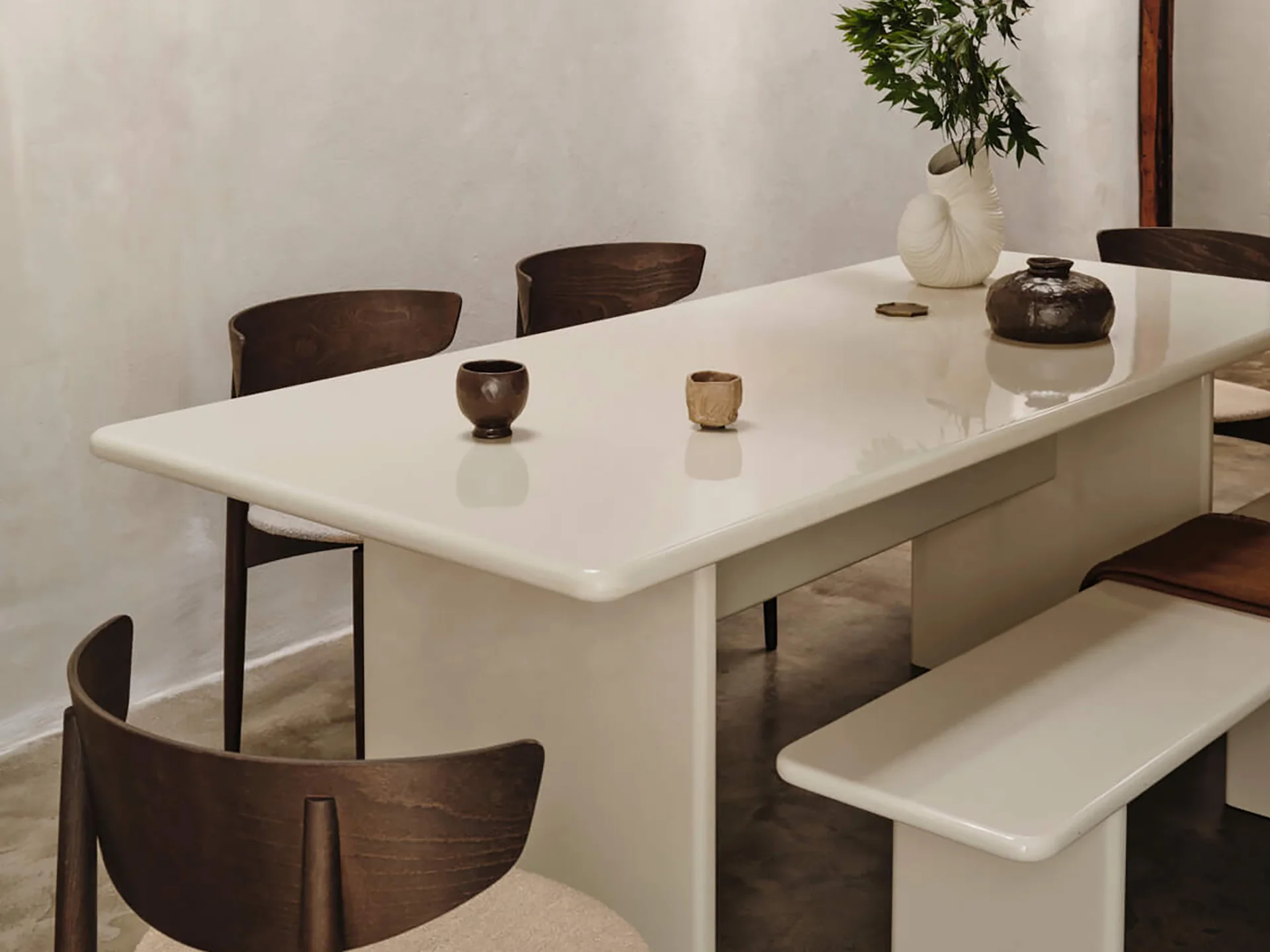 Rink Dining Table - 240 x 90 - Eggshell - Image 2