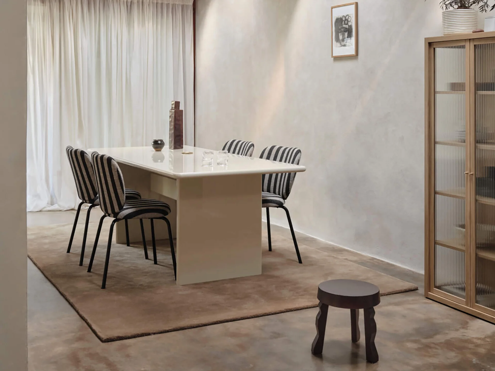 Rink Dining Table - 200 x 90 - Eggshell - Image 2