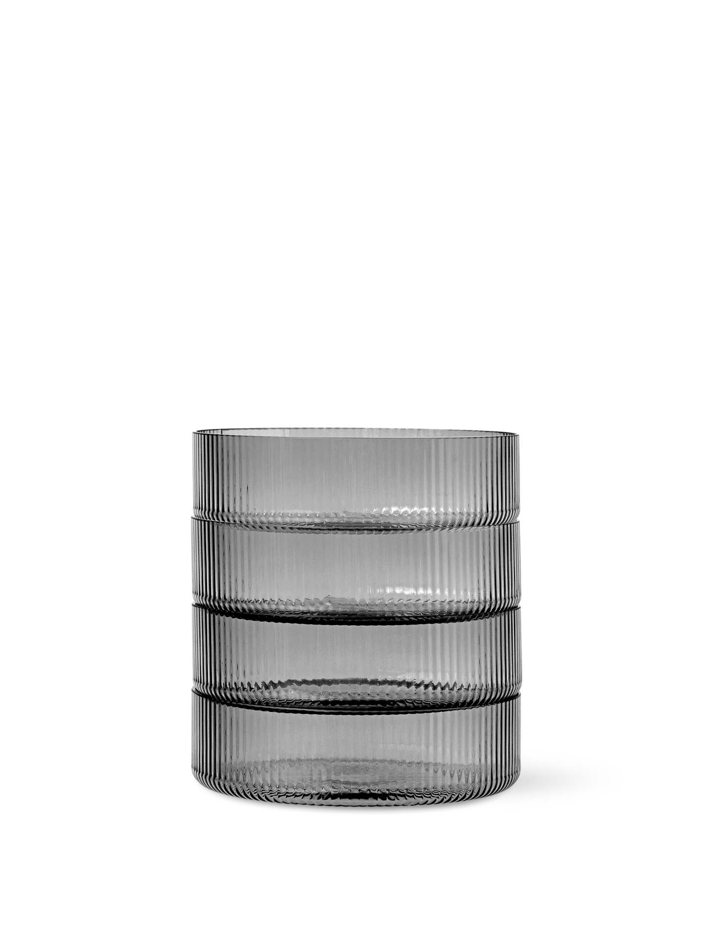Ripple Serving Bowls - Set of 4 - Smoked Grey - Image 3