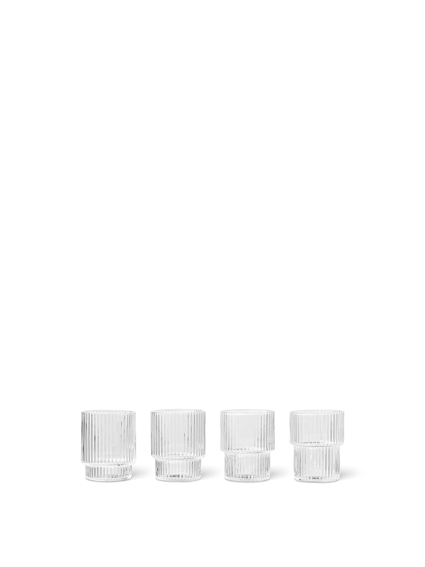 Ripple Small Glasses - Set of 4 - Clear