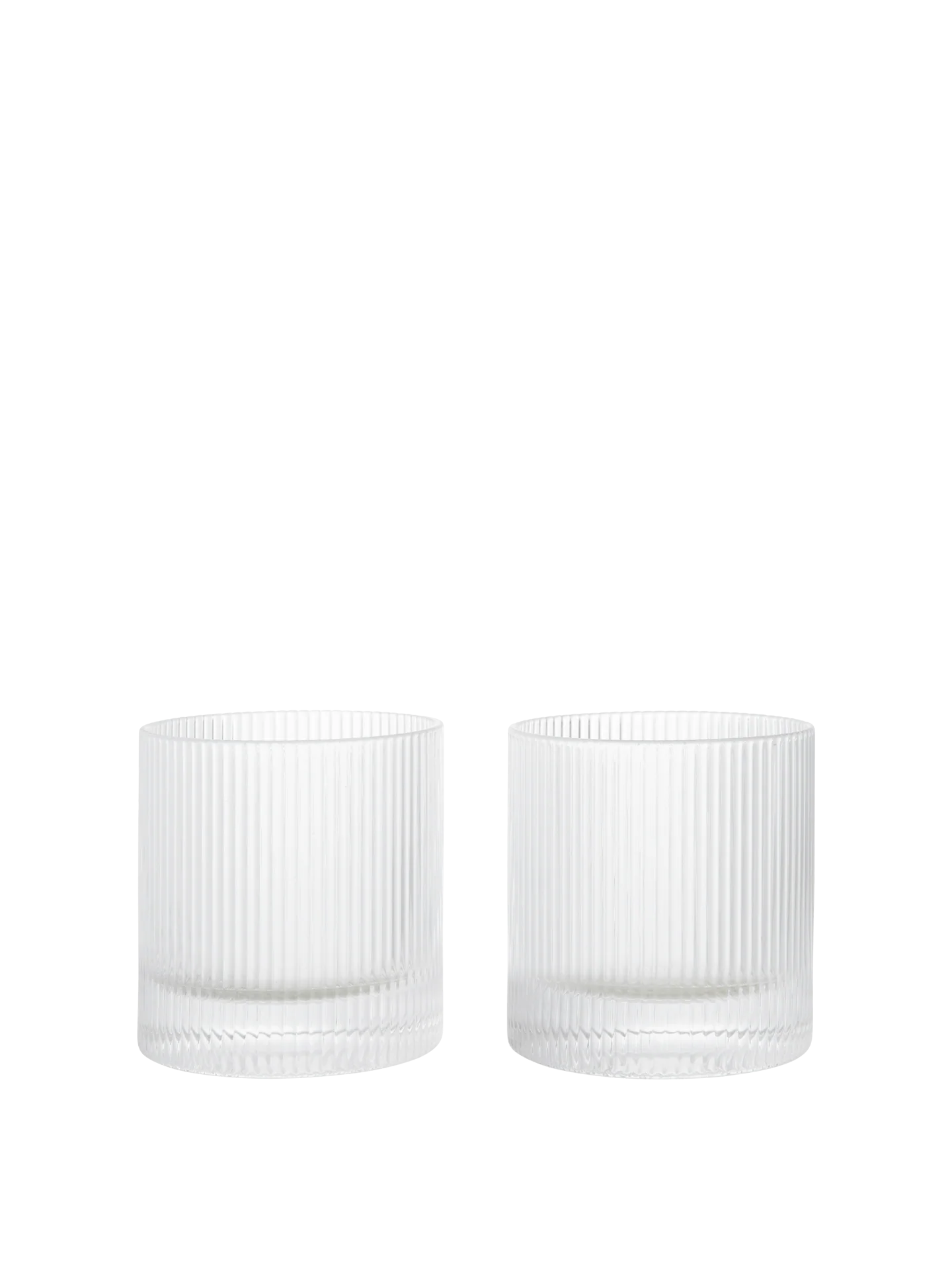 Ripple Tumbler Glasses - Set of 2 - Clear