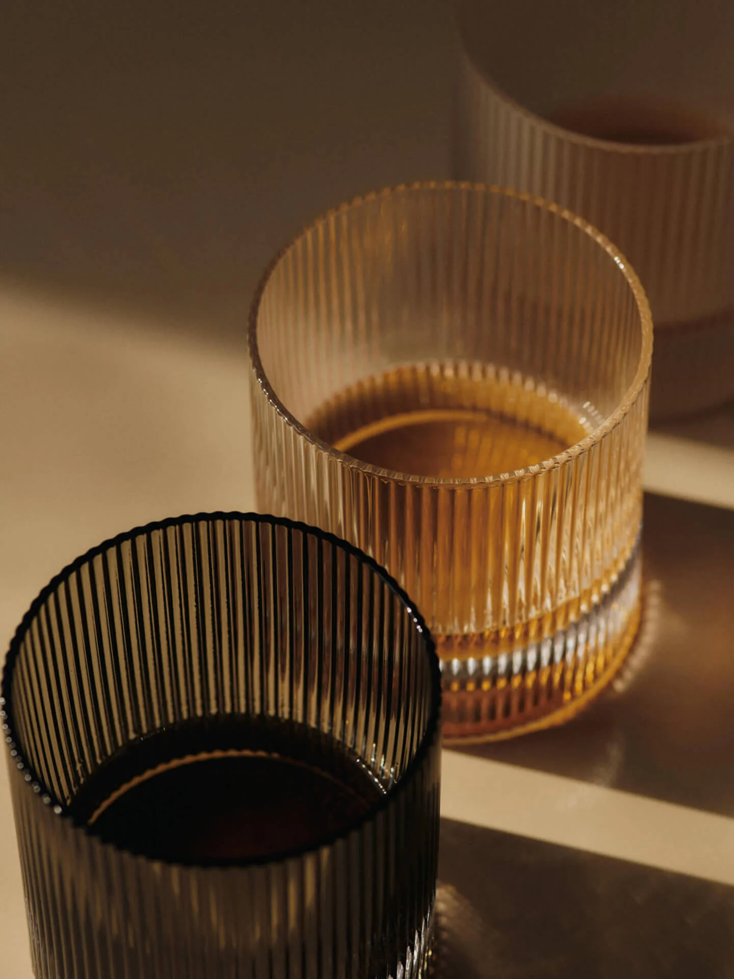Ripple Tumbler Glasses - Set of 2 - Clear - Image 3