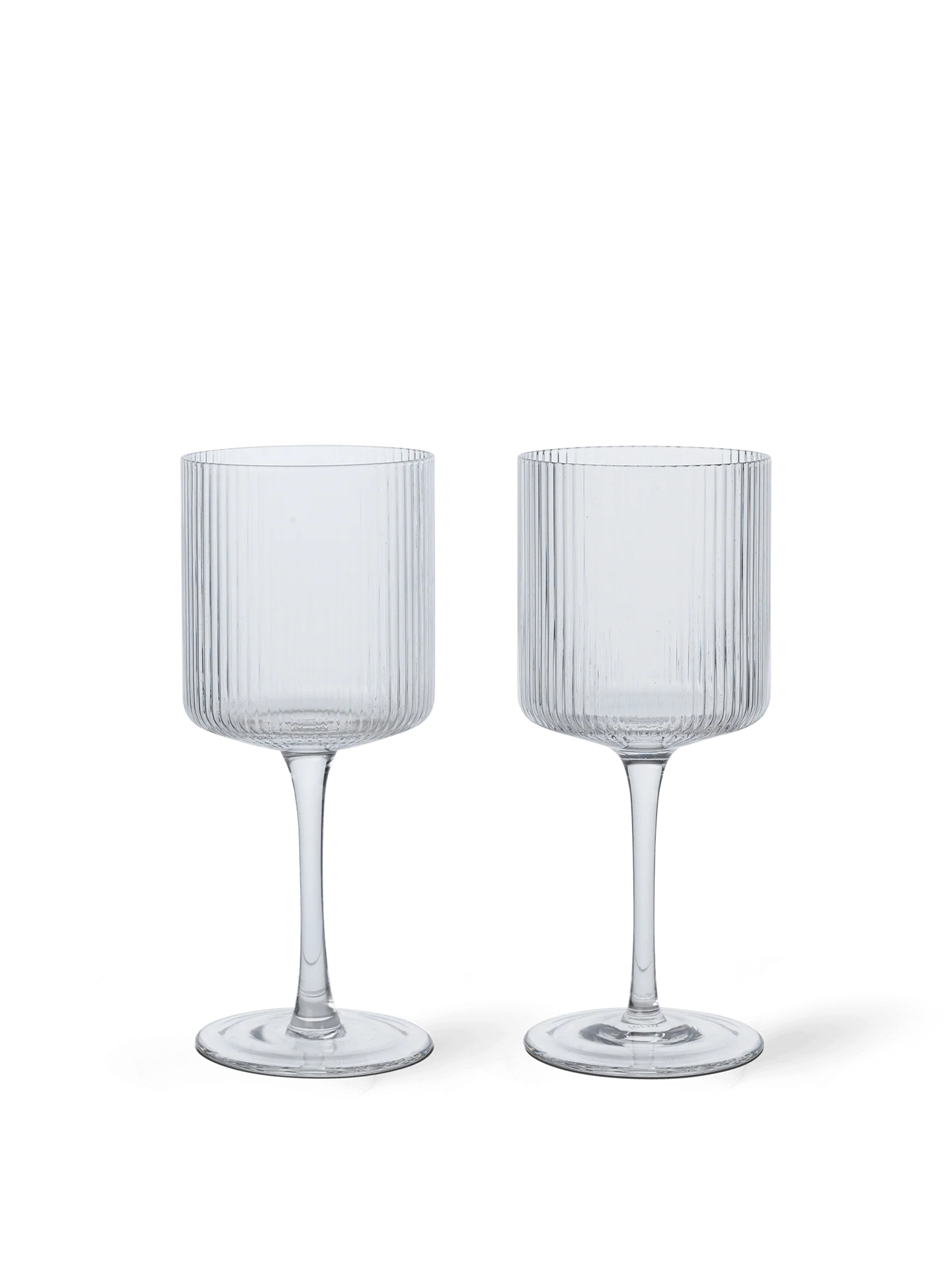 Ripple White Wine Glasses - Set of 2 - Clear
