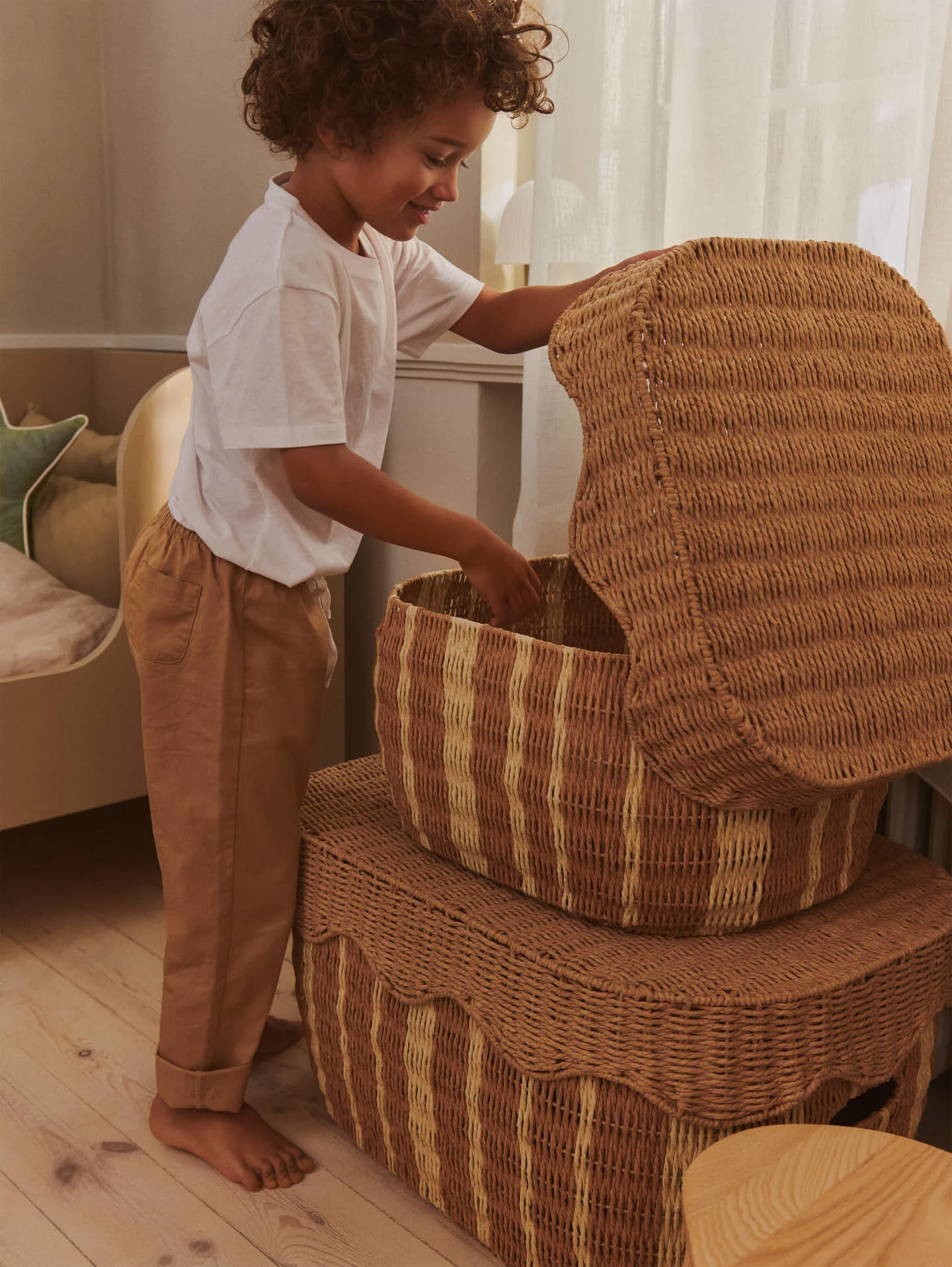 Rivan Storage Baskets - Set of 2 - Natural/Off-White - Image 2