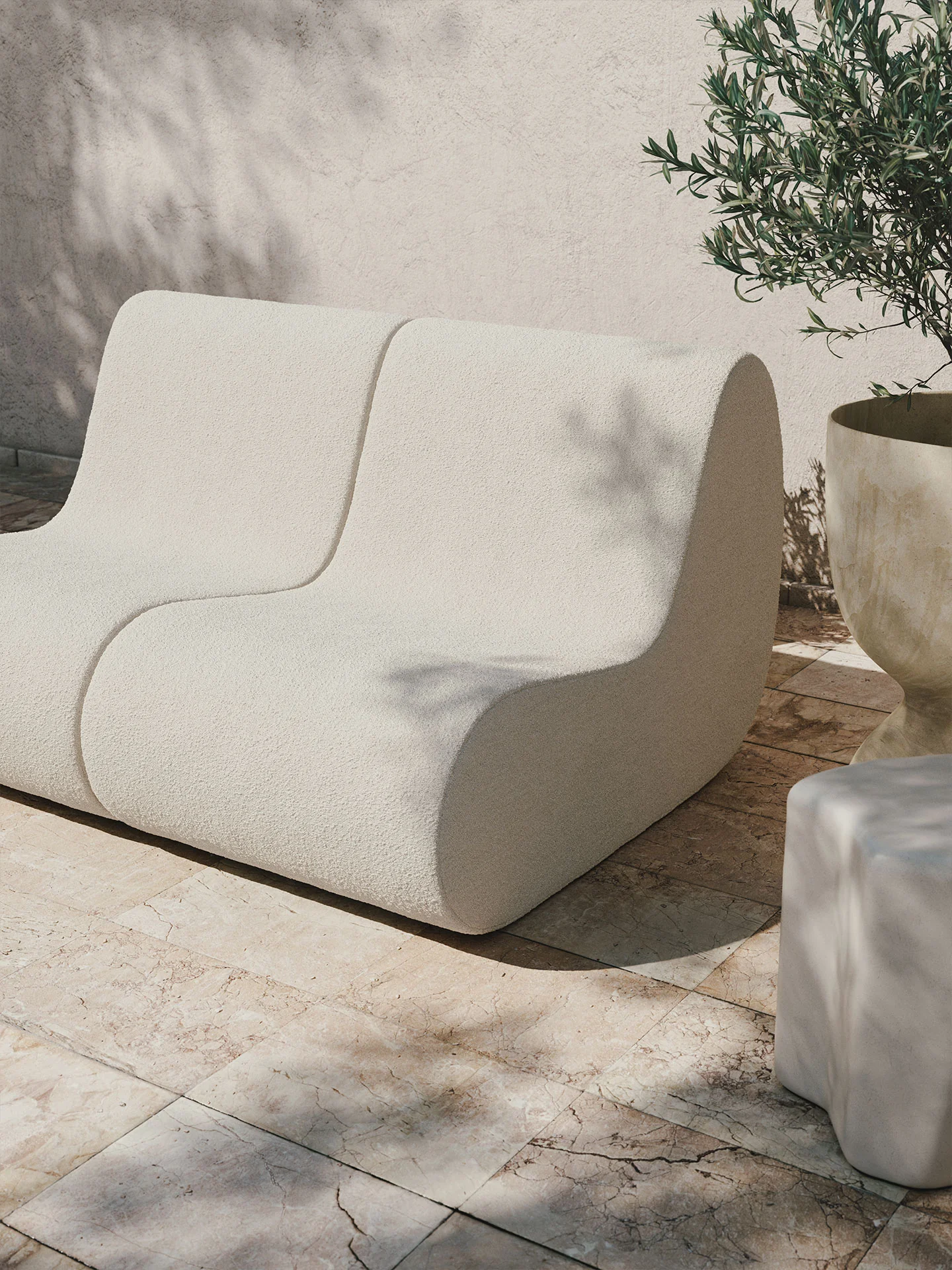 Rouli Center Module - Pure Bouclé - Off-white - Image 4