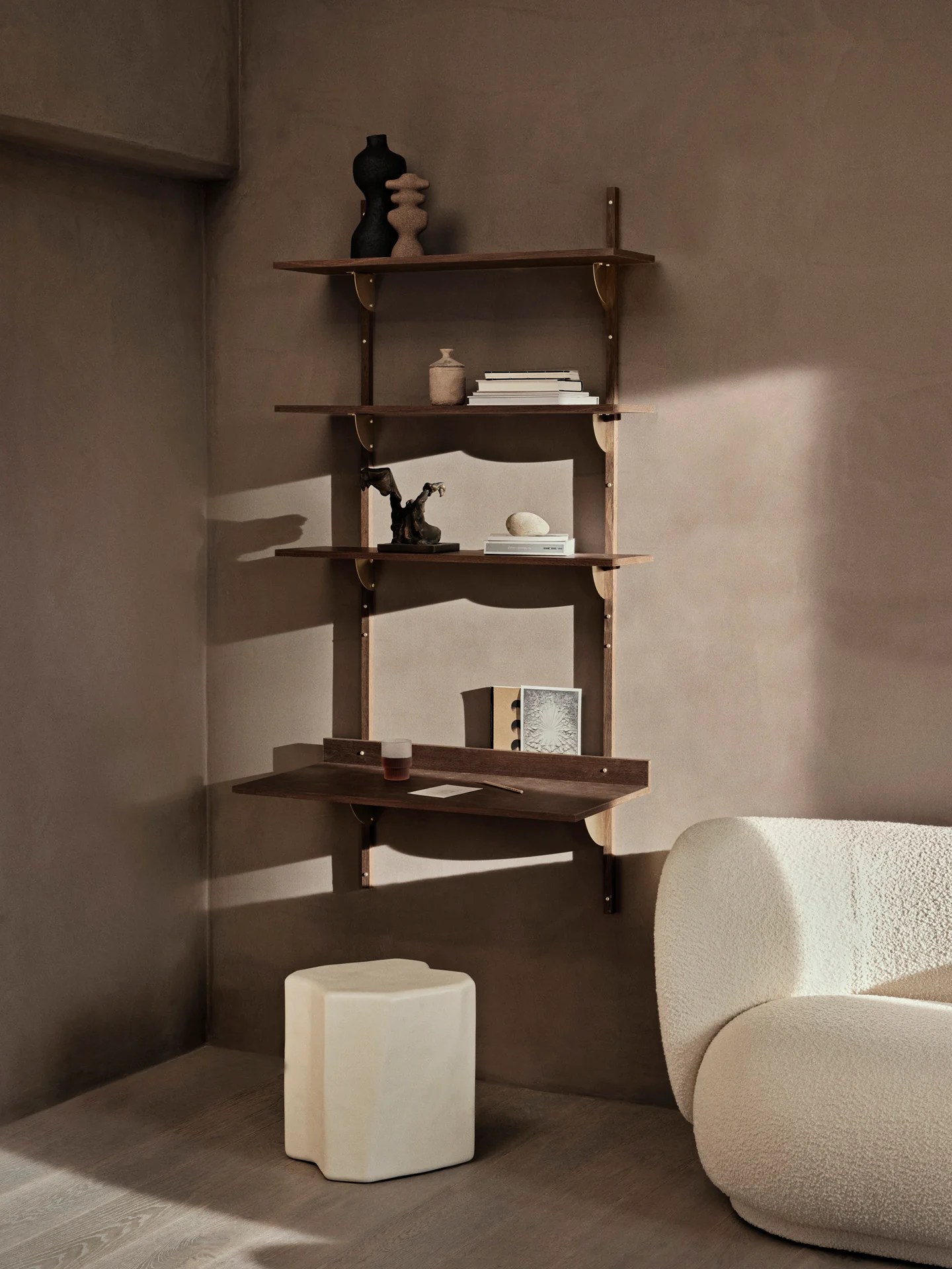 Sector Desk - Smoked Oak/Brass - Image 3